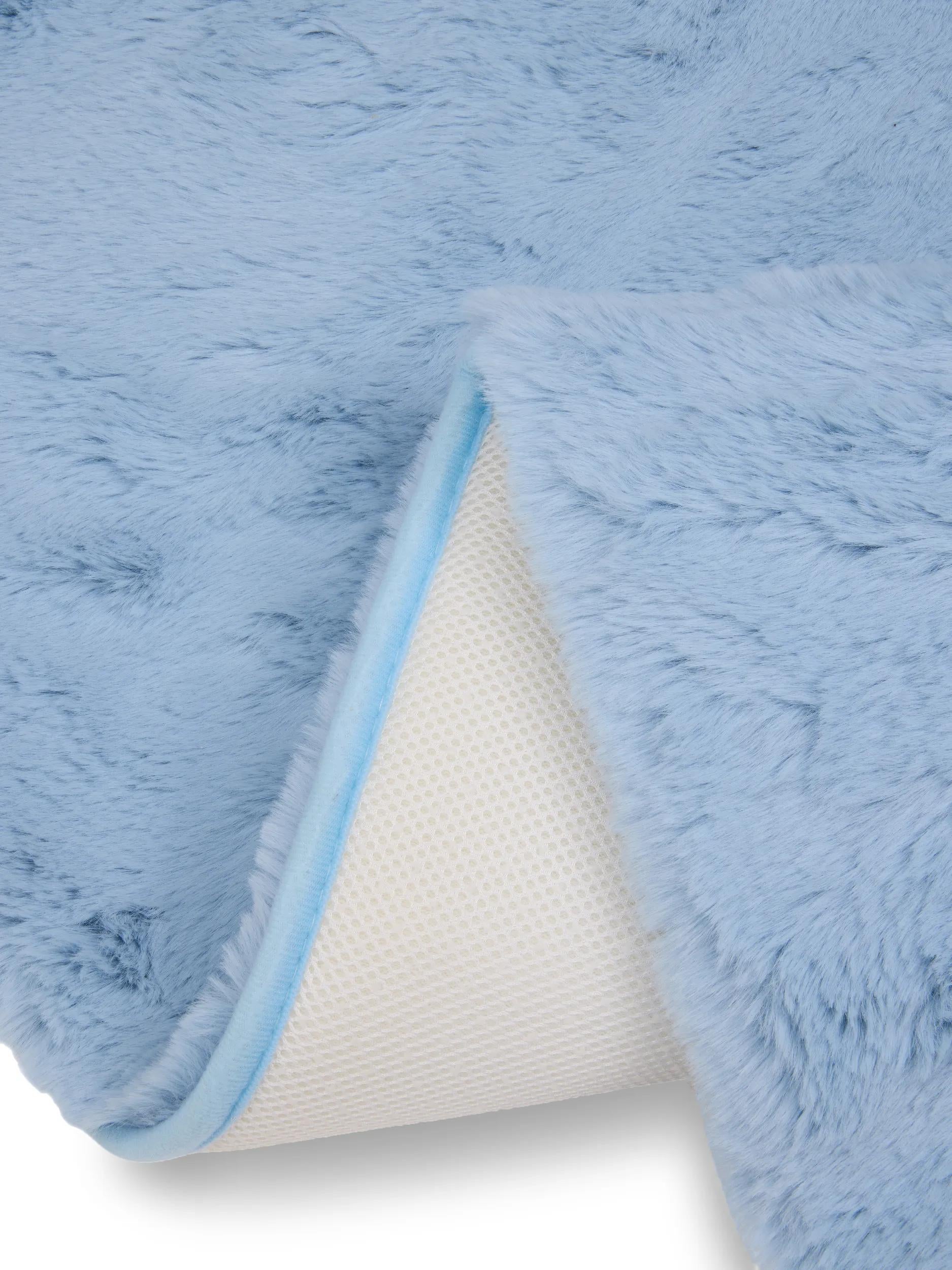 Washable Kids Rug Dave Light Blue