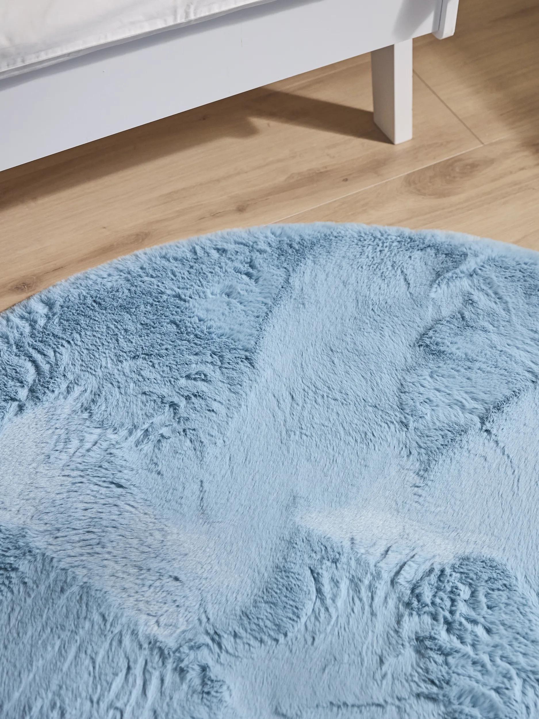 Washable Kids Rug Dave Light Blue
