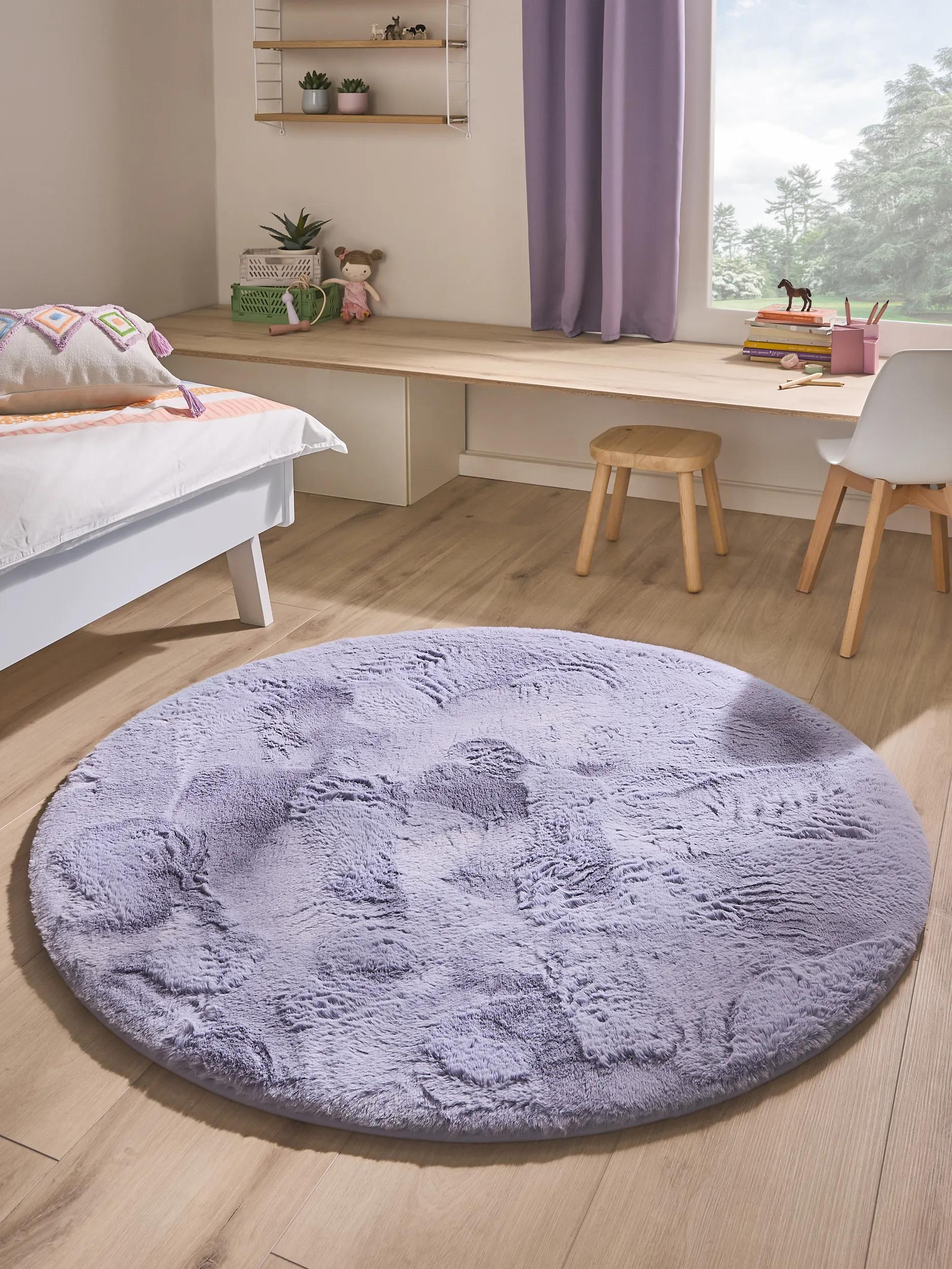 Washable Kids Rug Dave Purple