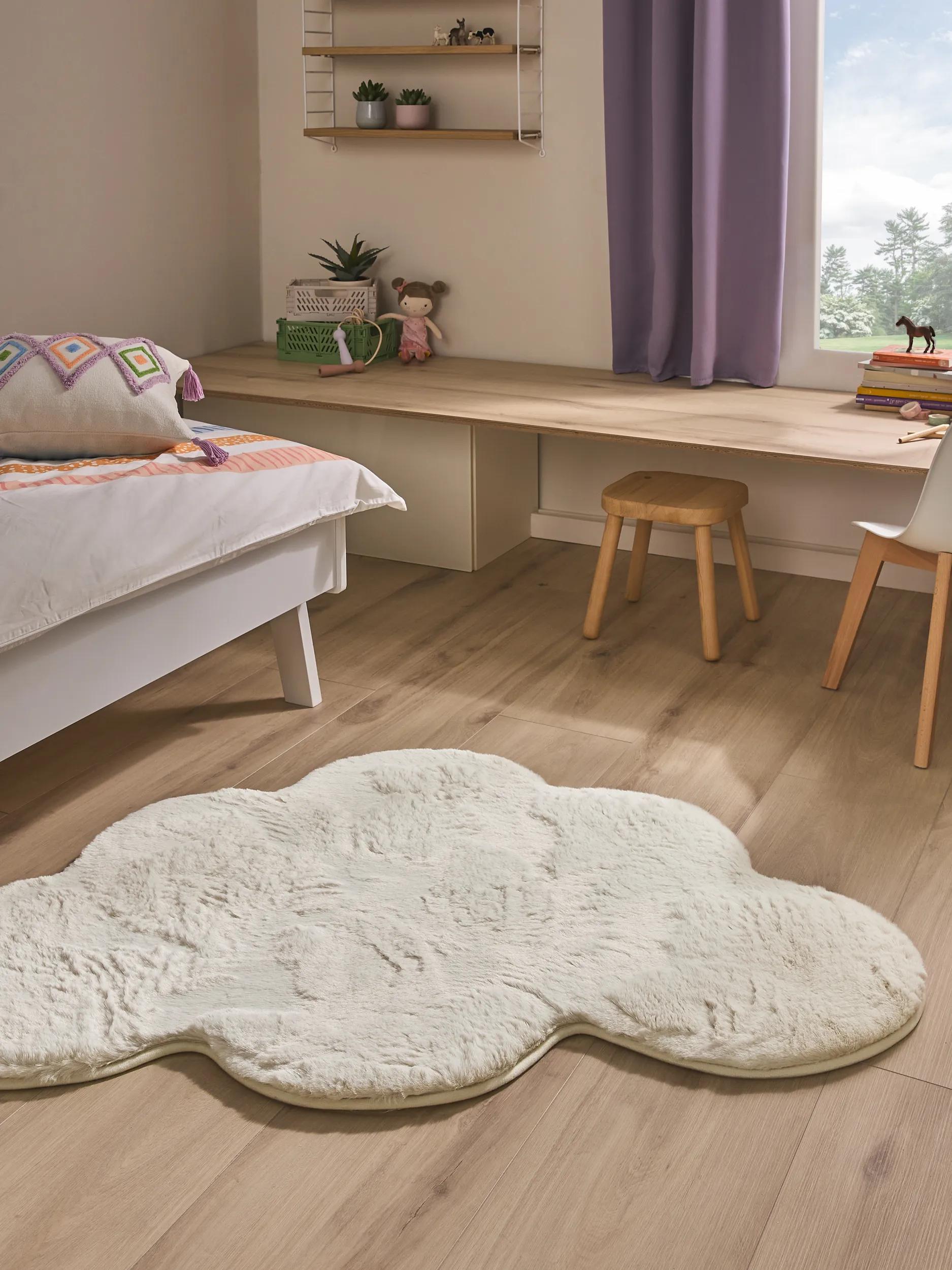 Washable Kids Rug Dave Cream