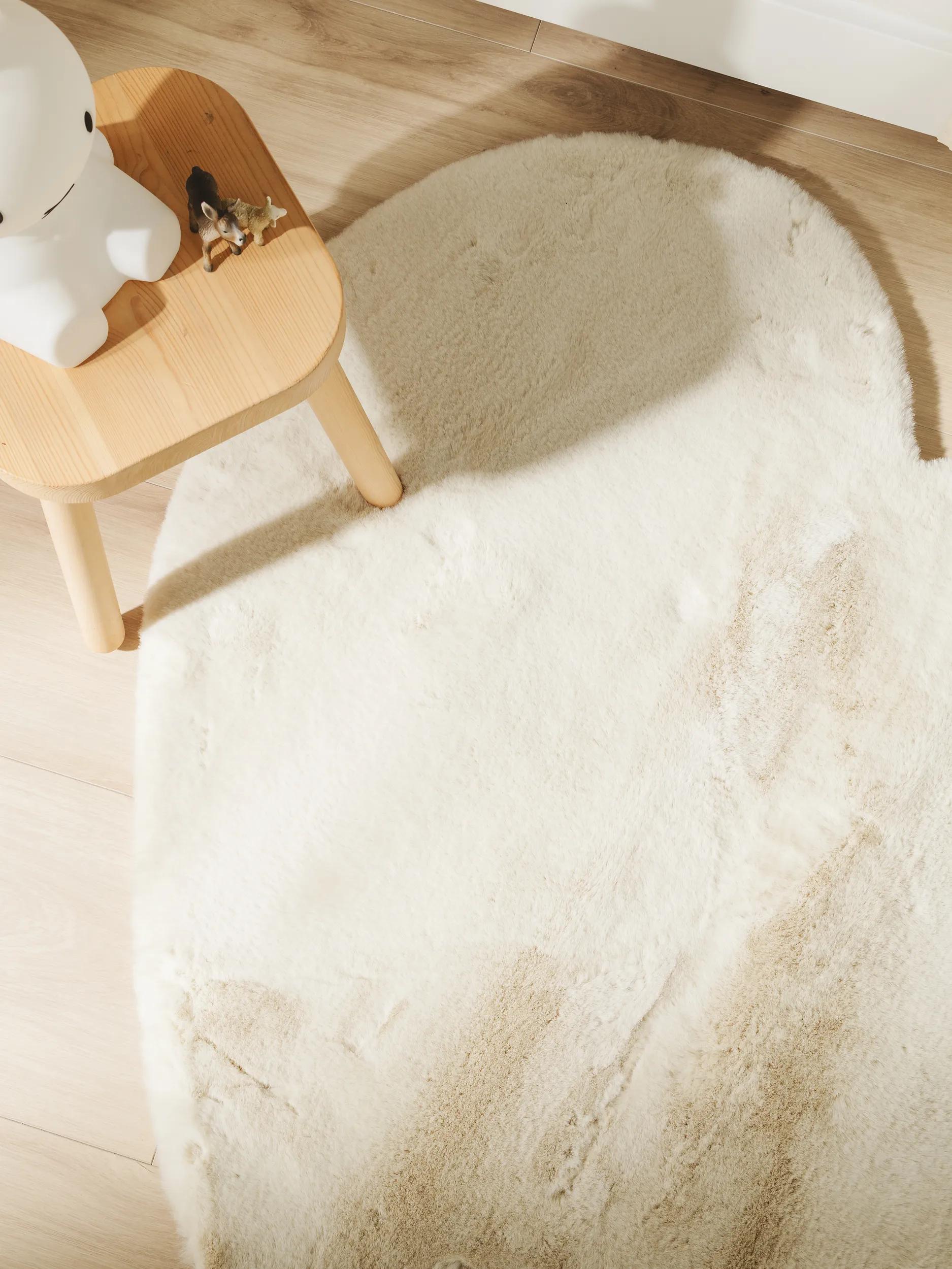 Washable Kids Rug Dave Cream