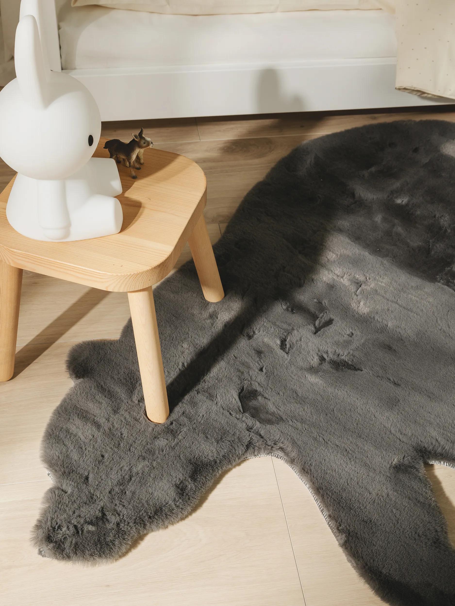 Washable Kids Rug Dave Charcoal