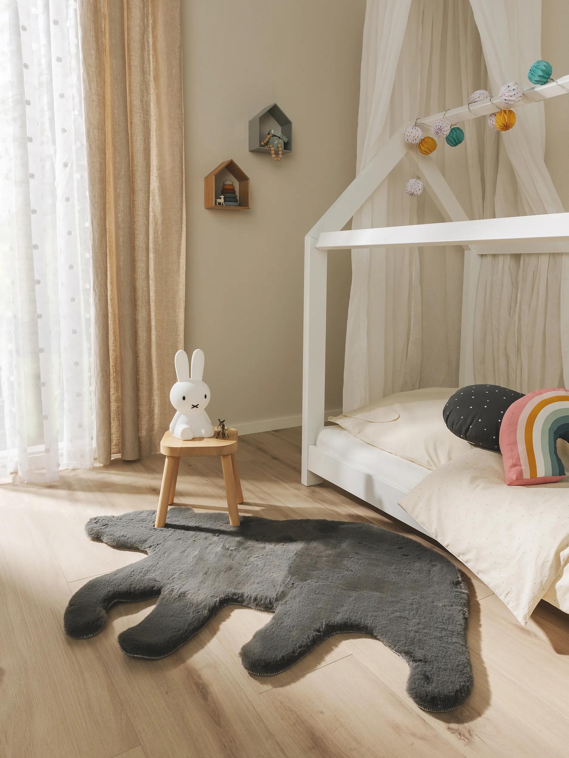 Washable Kids Rug Dave Charcoal