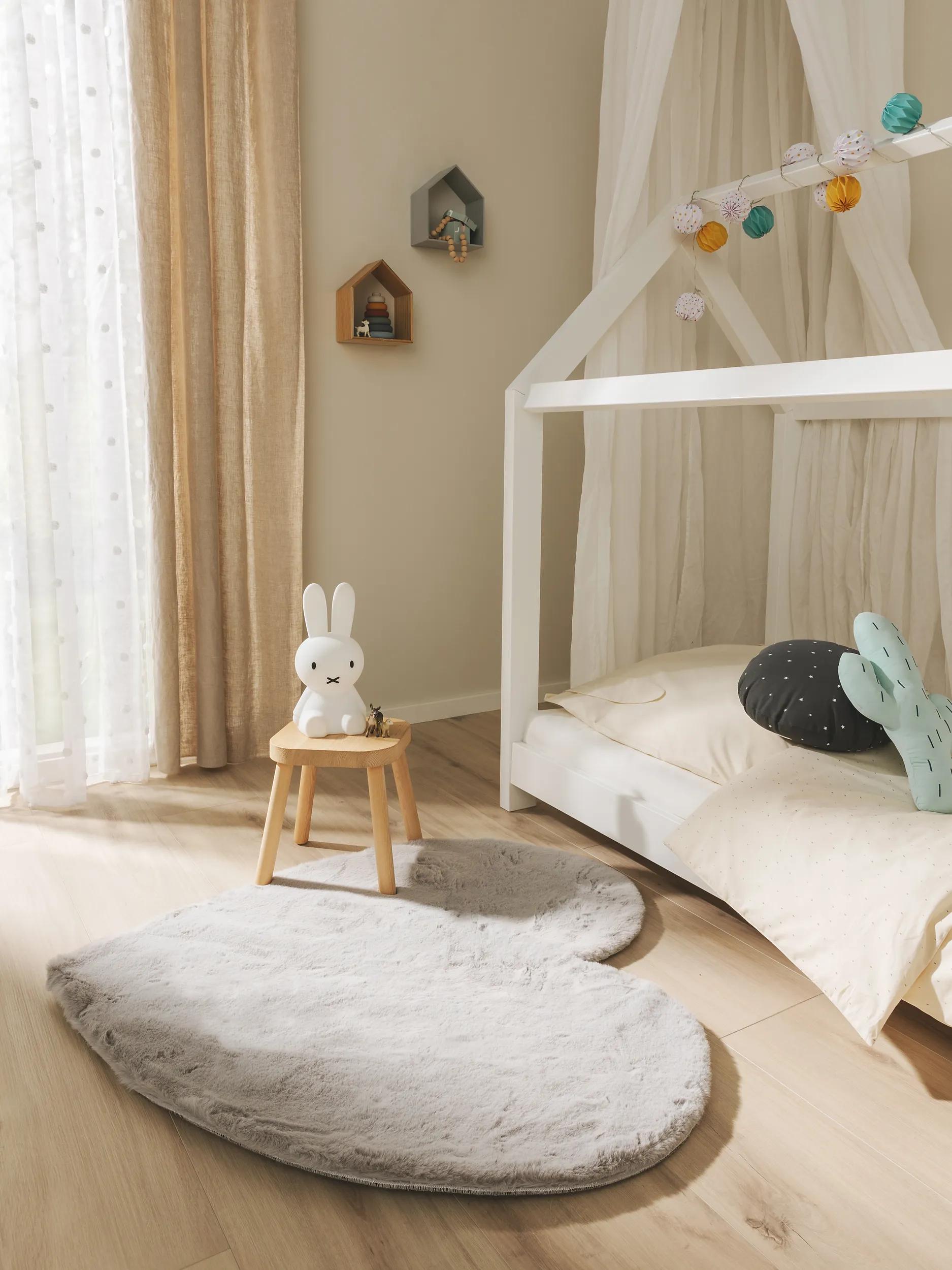 Washable Kids Rug Dave Grey