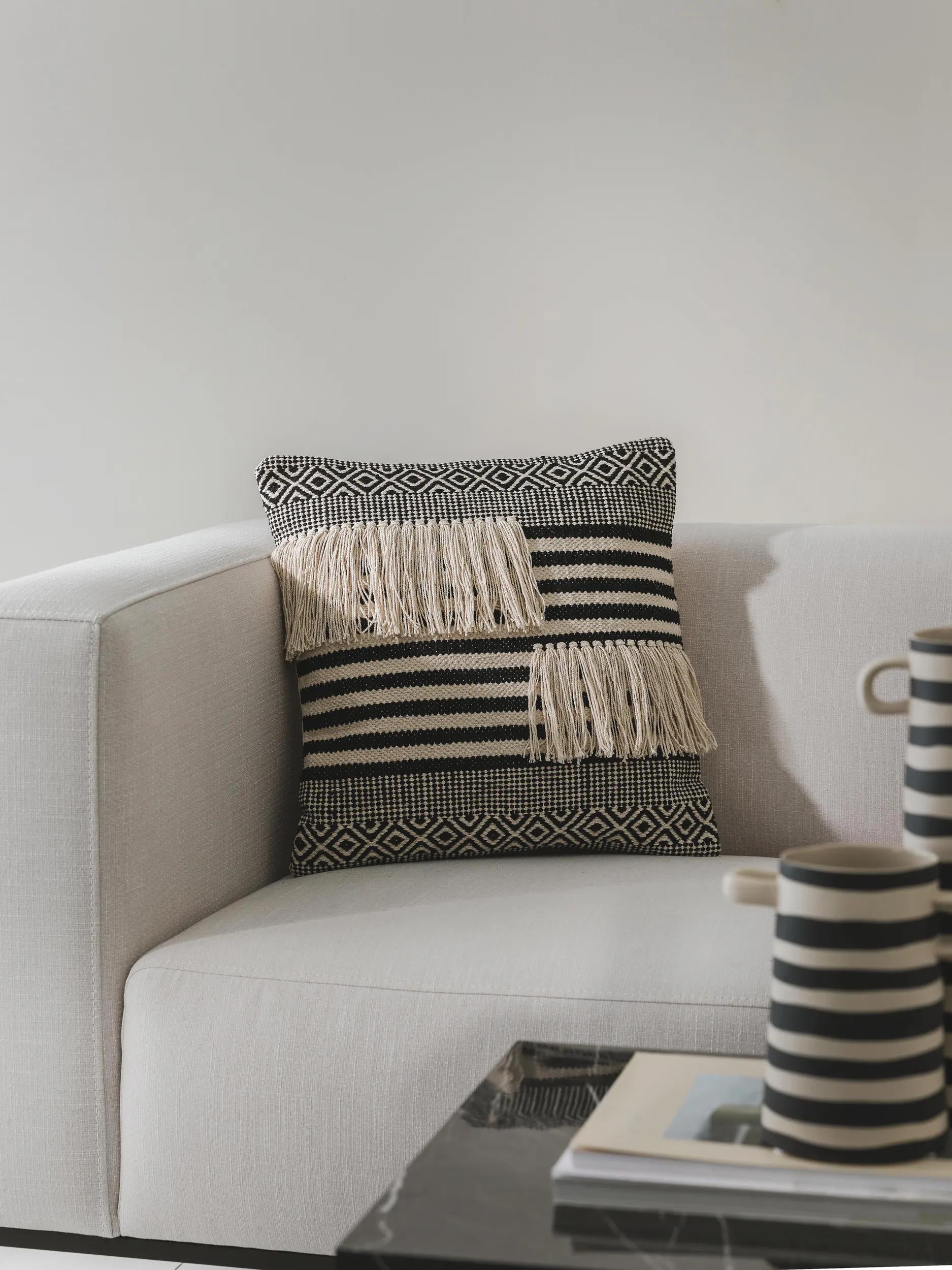 Cushion Cover Deja Black/White