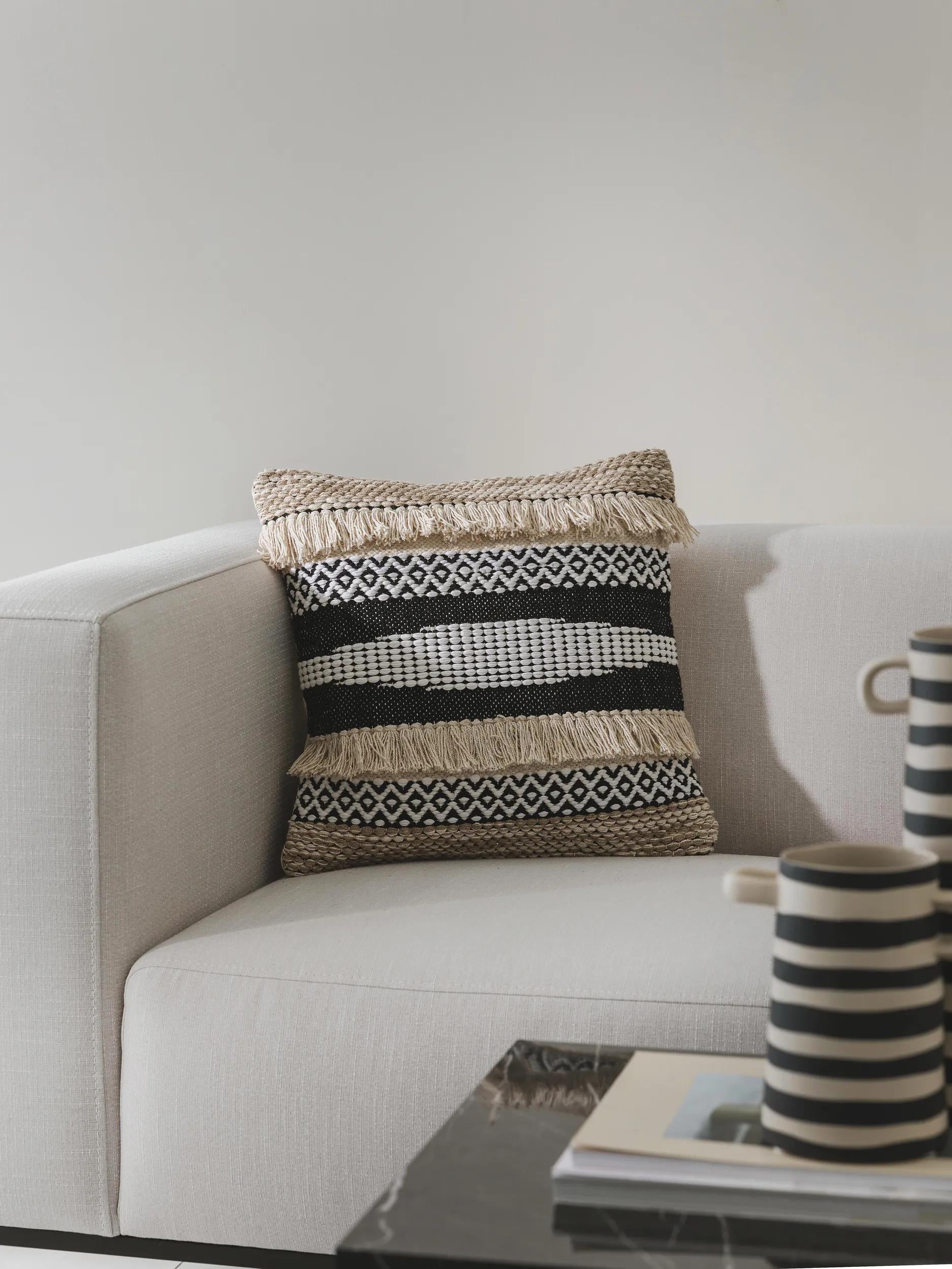 Cushion Cover Deja Black/White