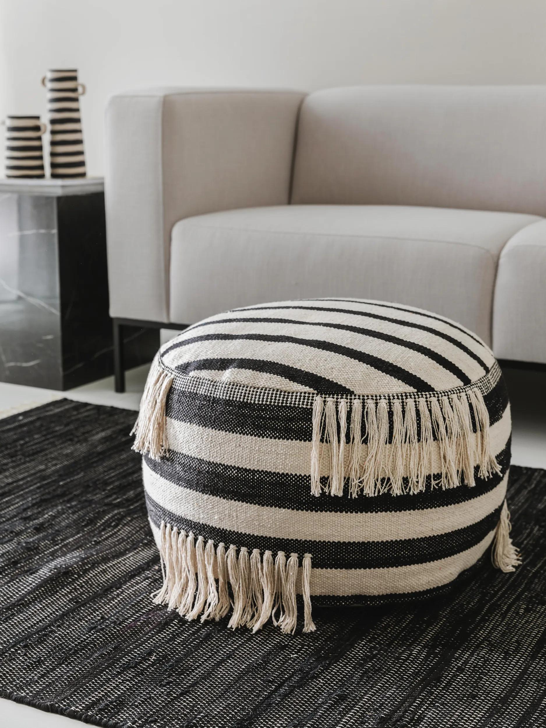 Pouf Deja Black/White