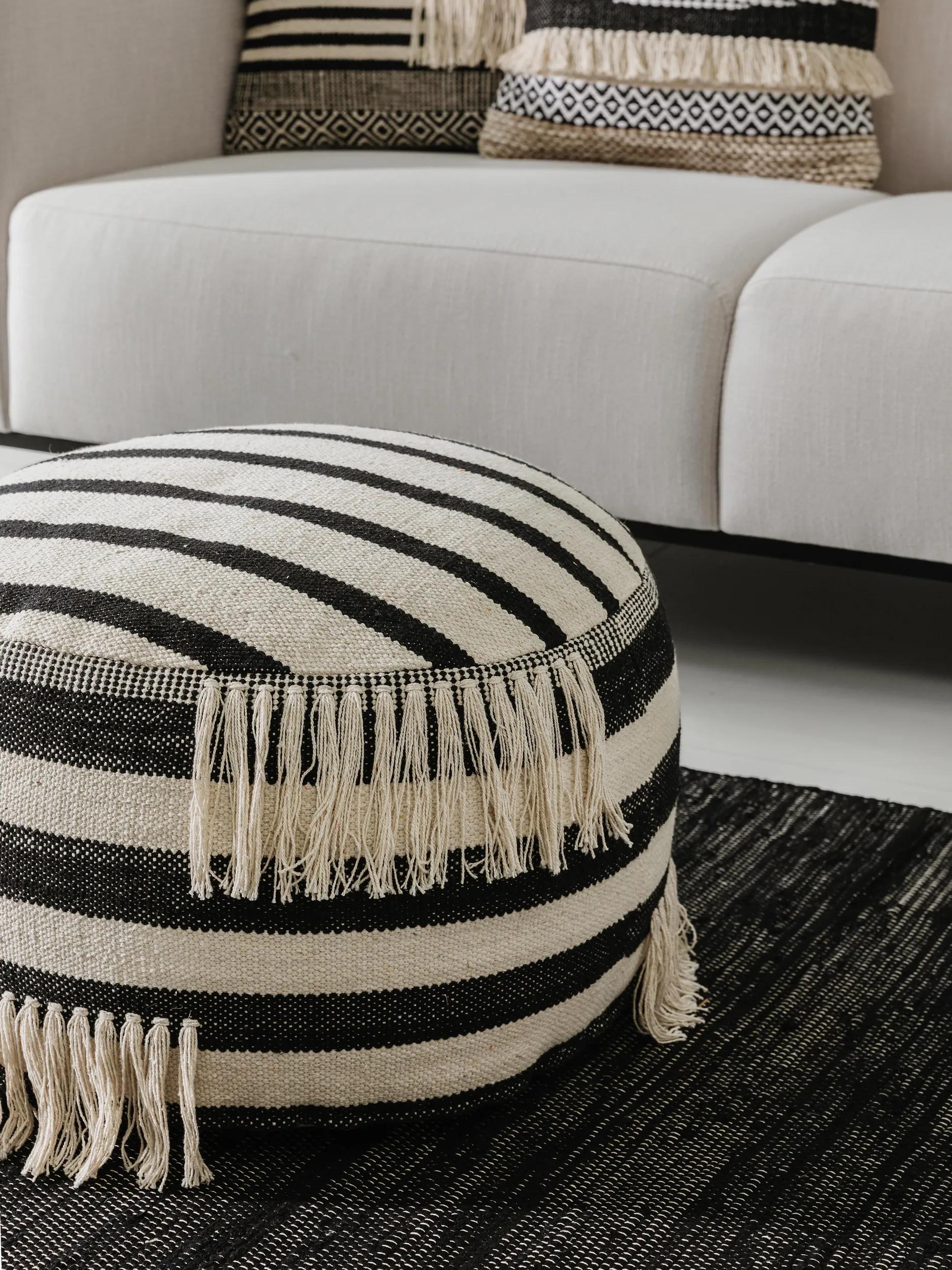 Pouf Deja Black/White