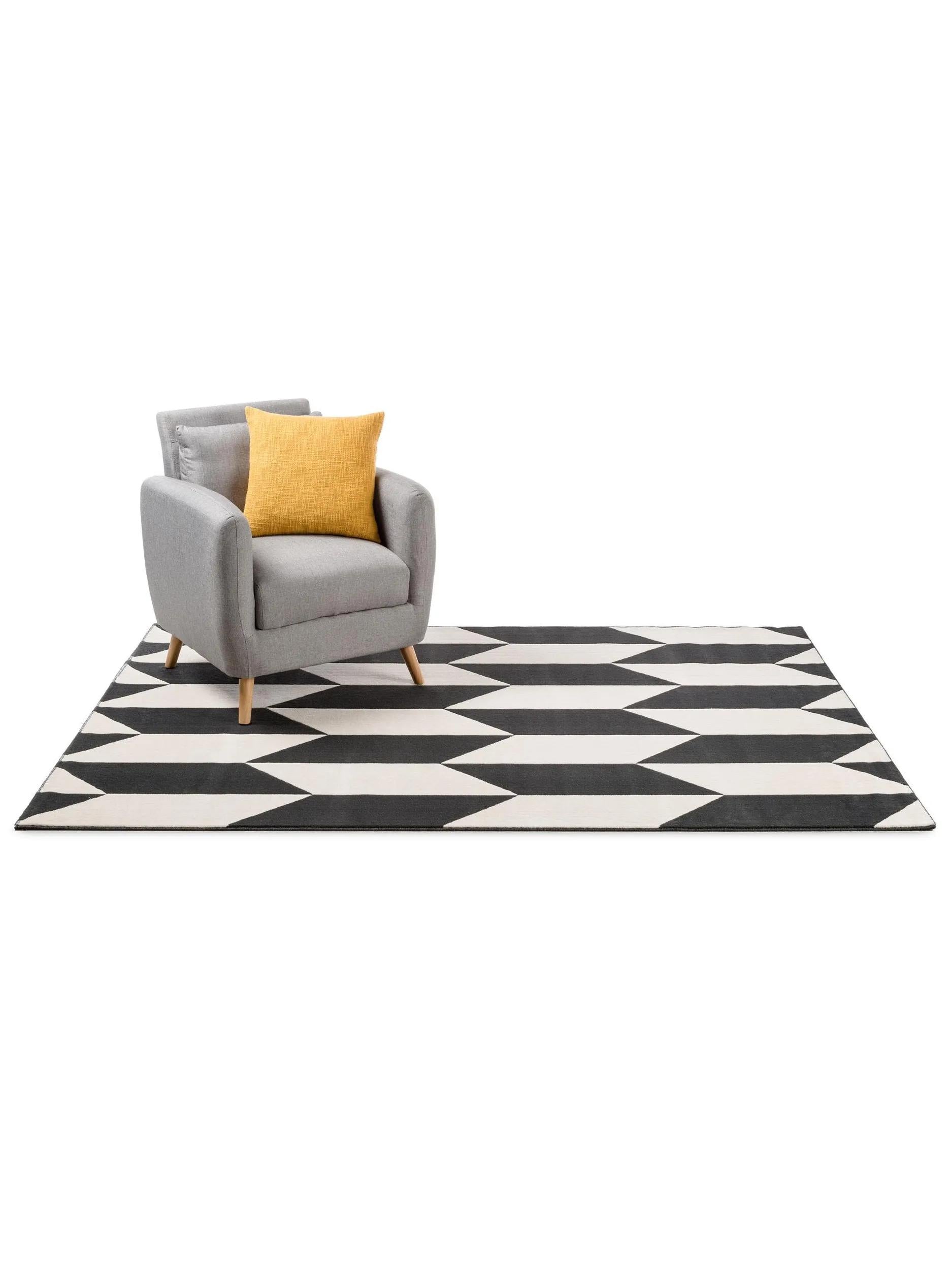 Alfombra Desierto Negro/Blanco