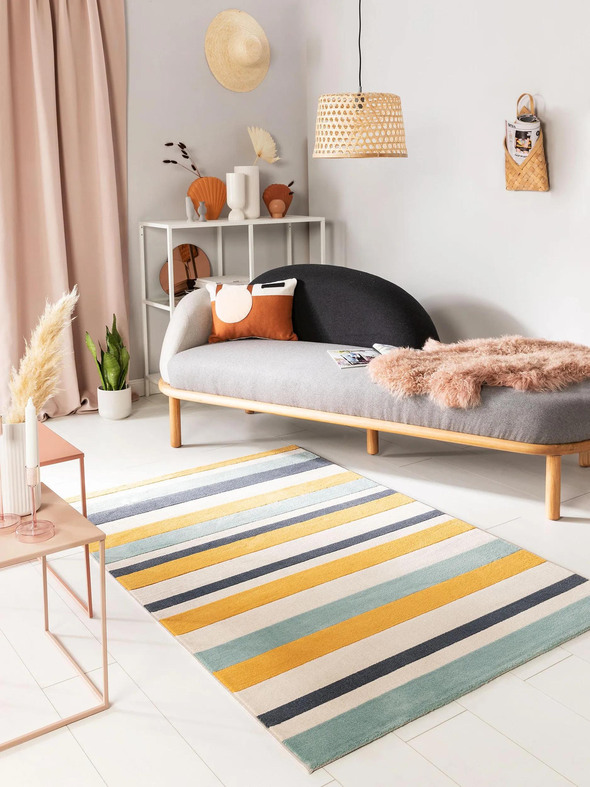 Alfombra Desierto Azul/Amarillo