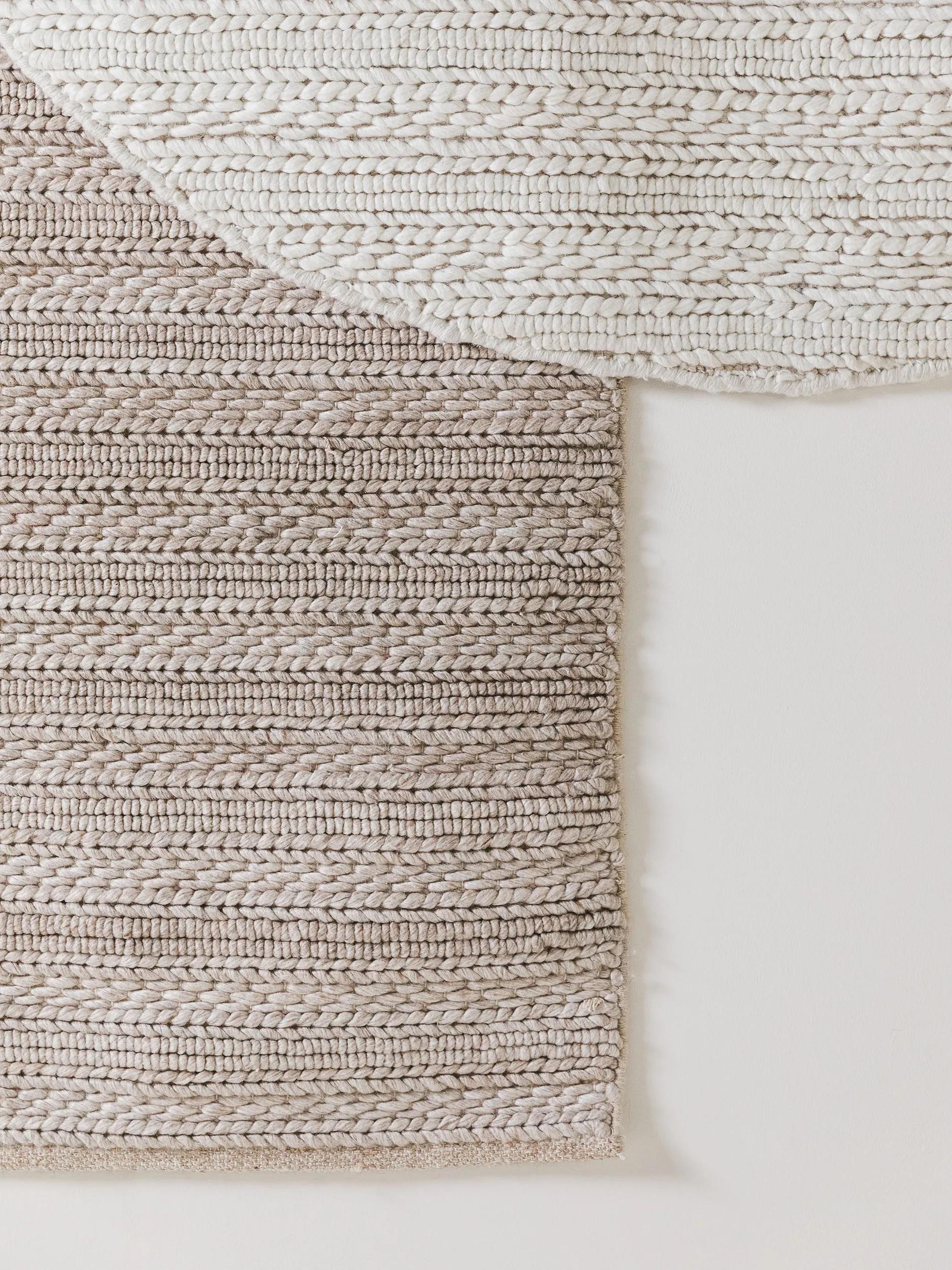 Round Wool Rug Dina Cream