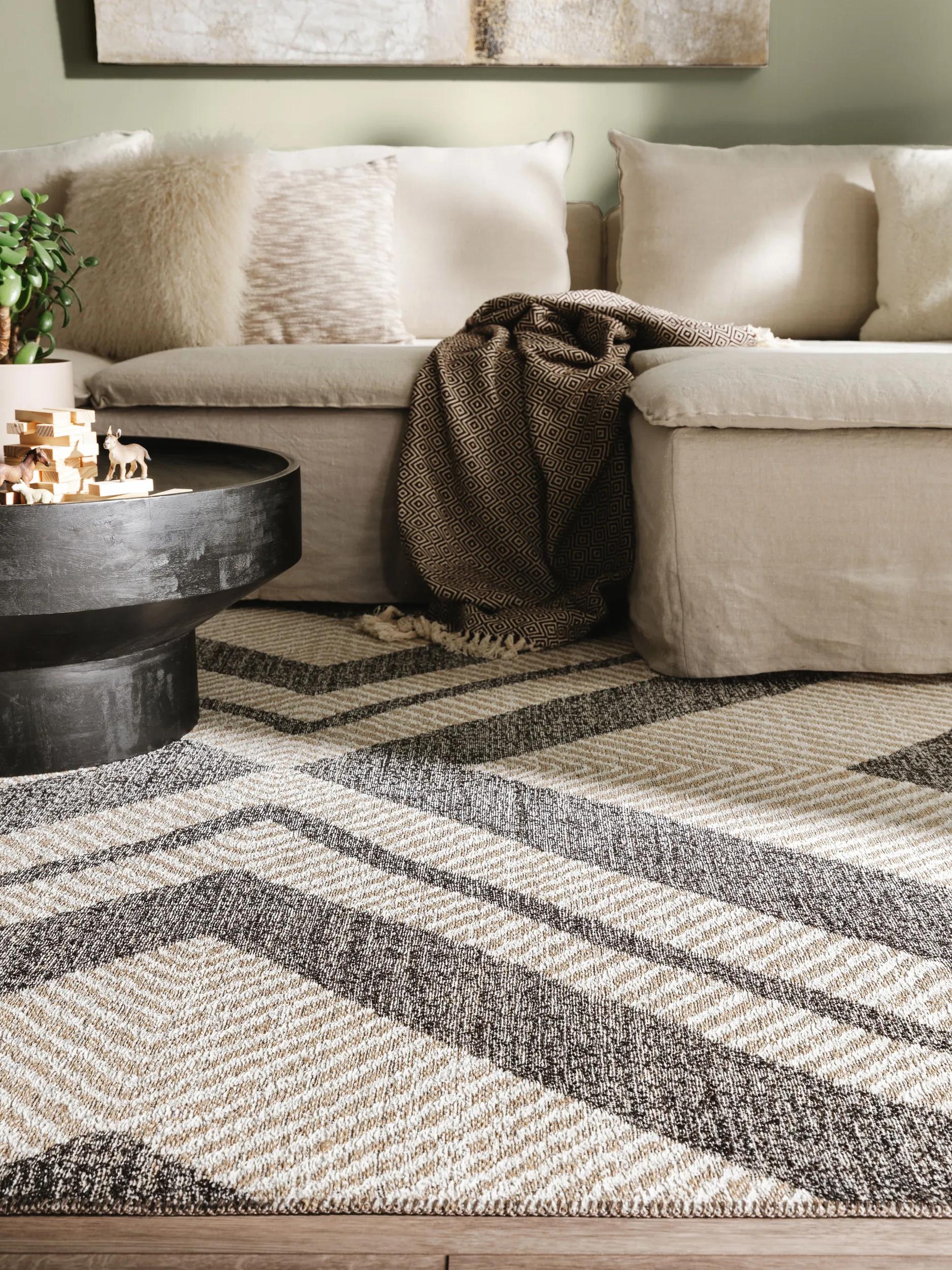 Flat Weave Rug Elena Beige/Brown