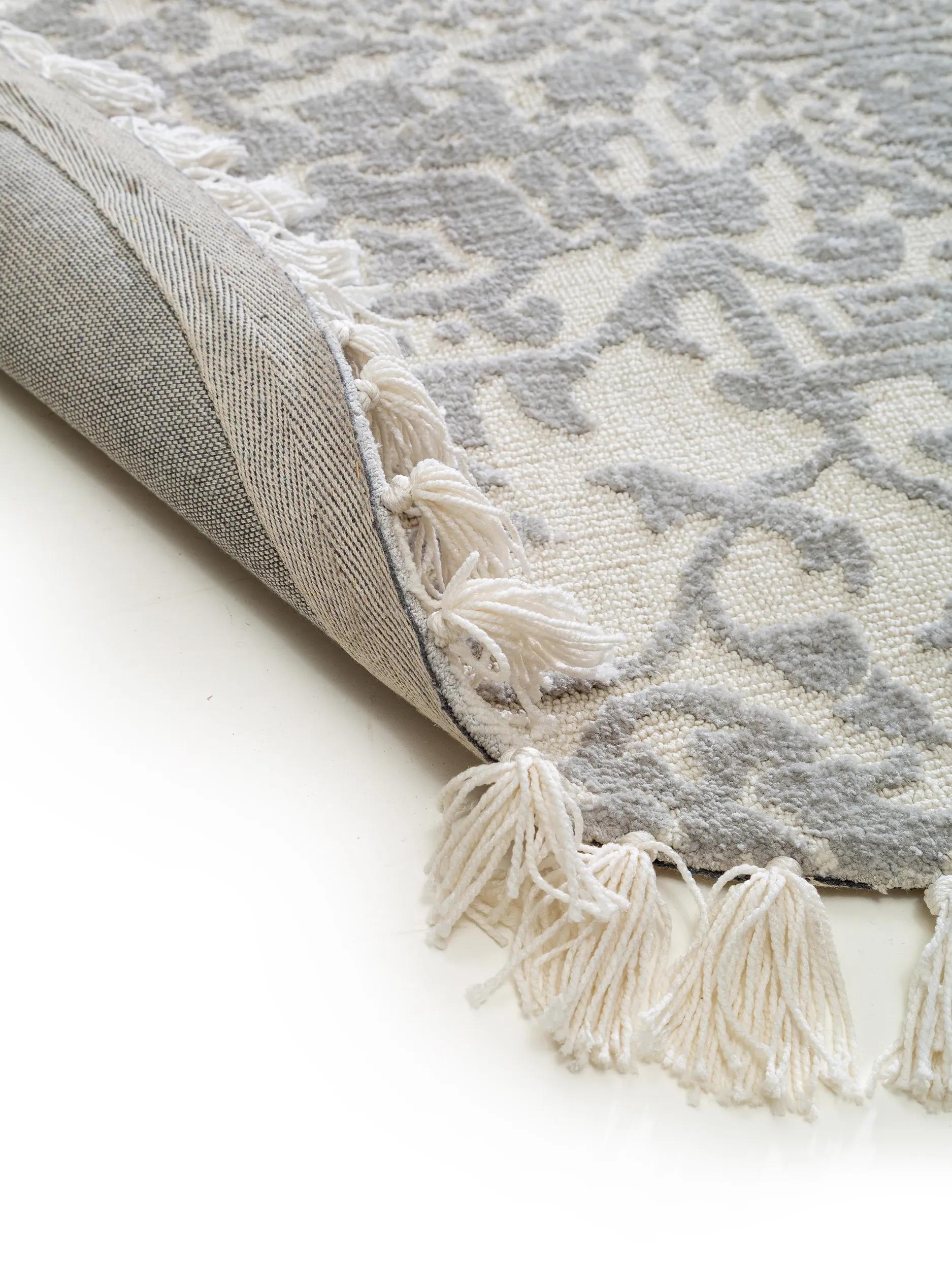 Round Rug Elias Grey