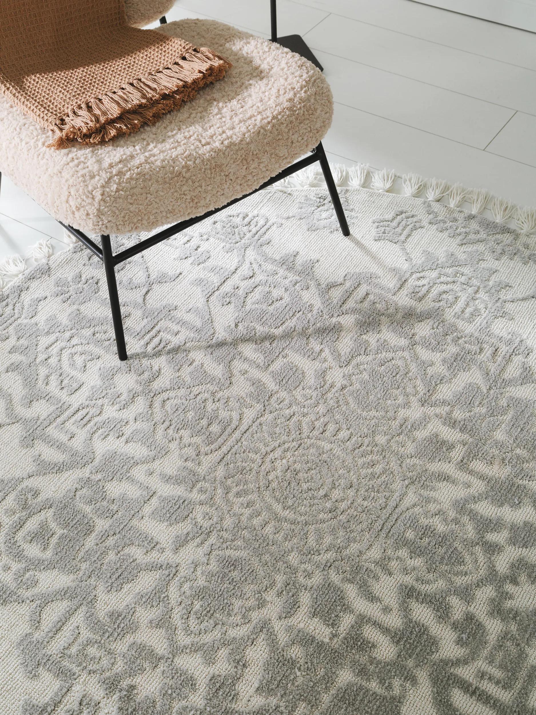 Round Rug Elias Grey
