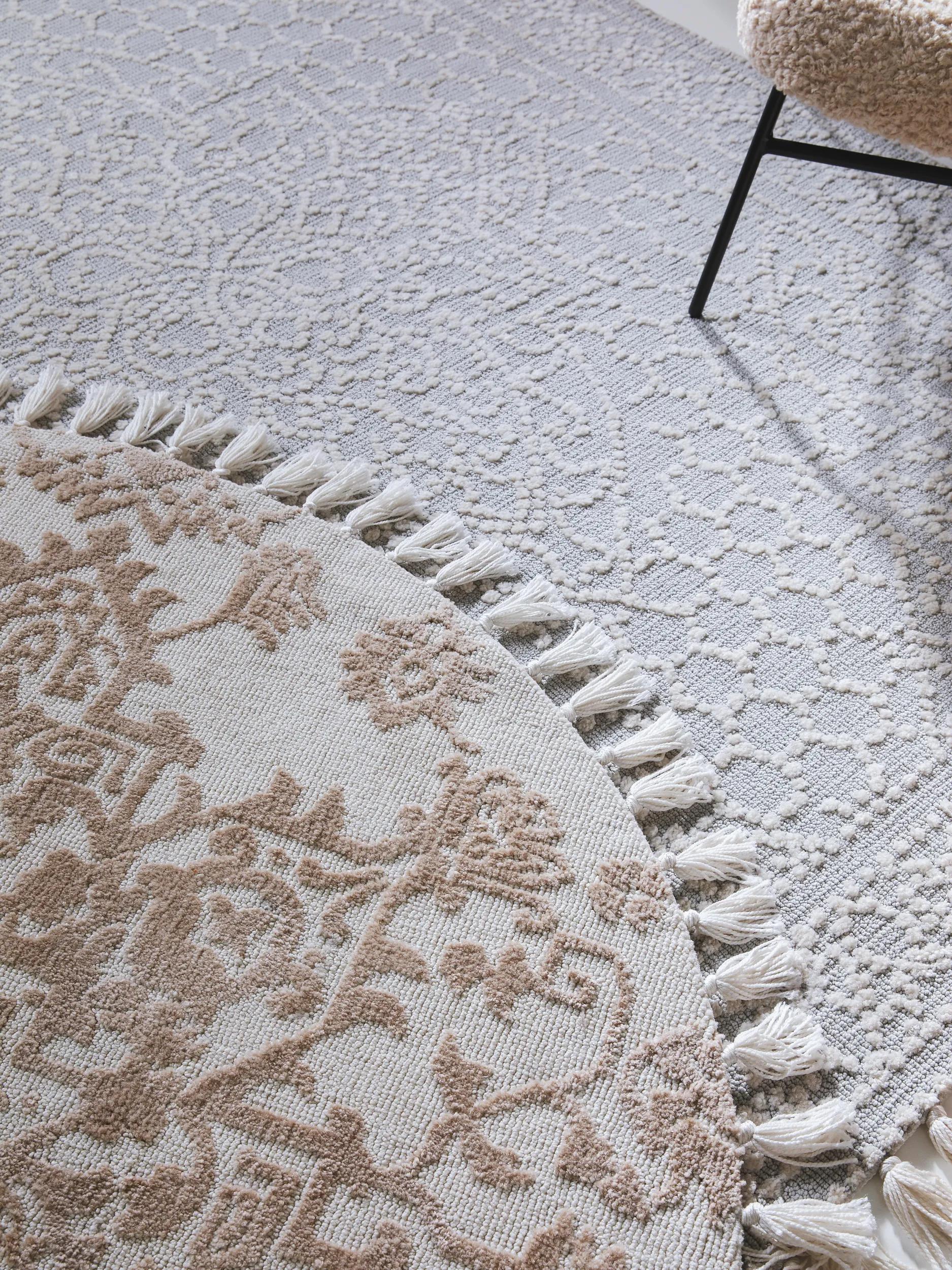 Round Rug Elias Beige