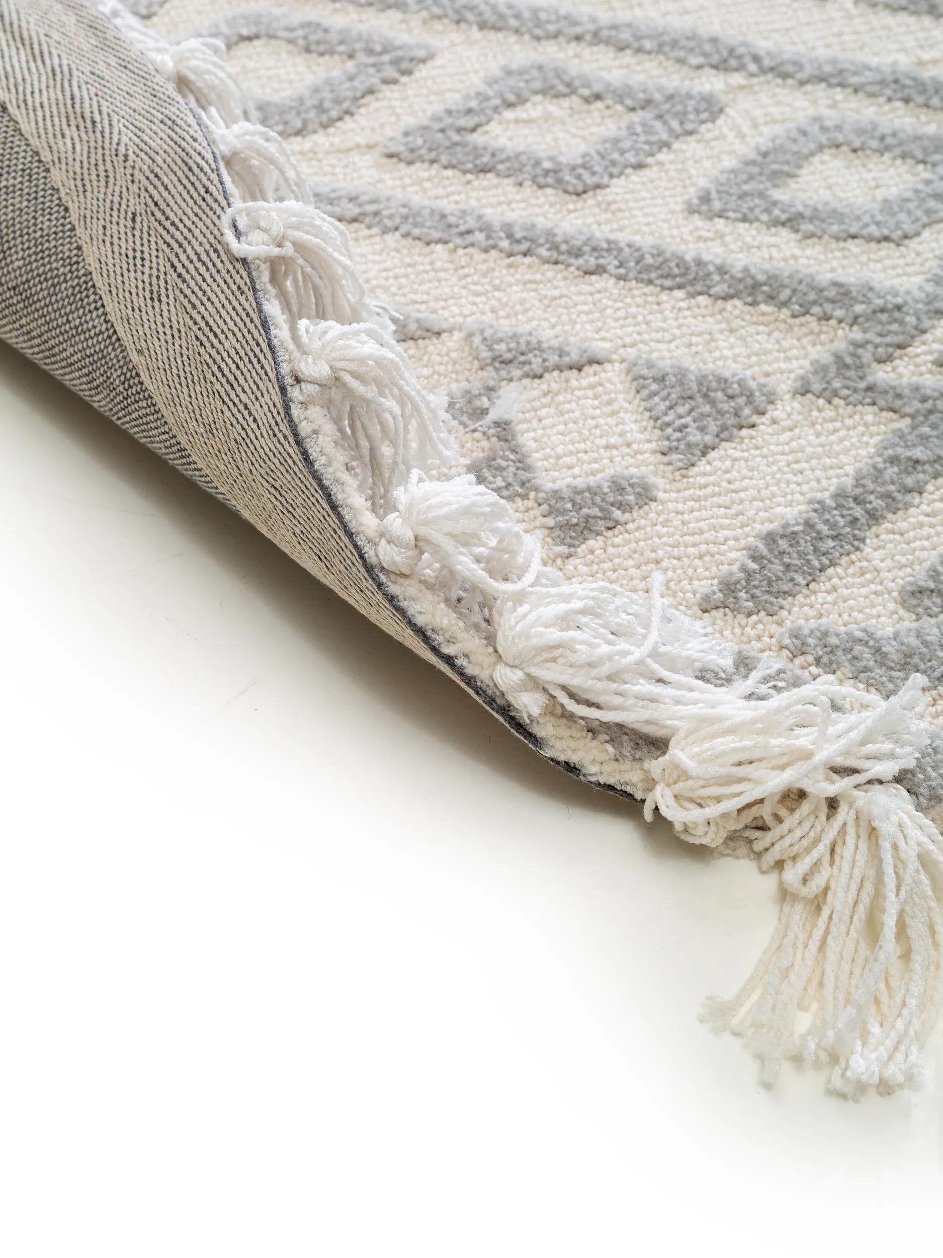 Round Rug Elias Grey