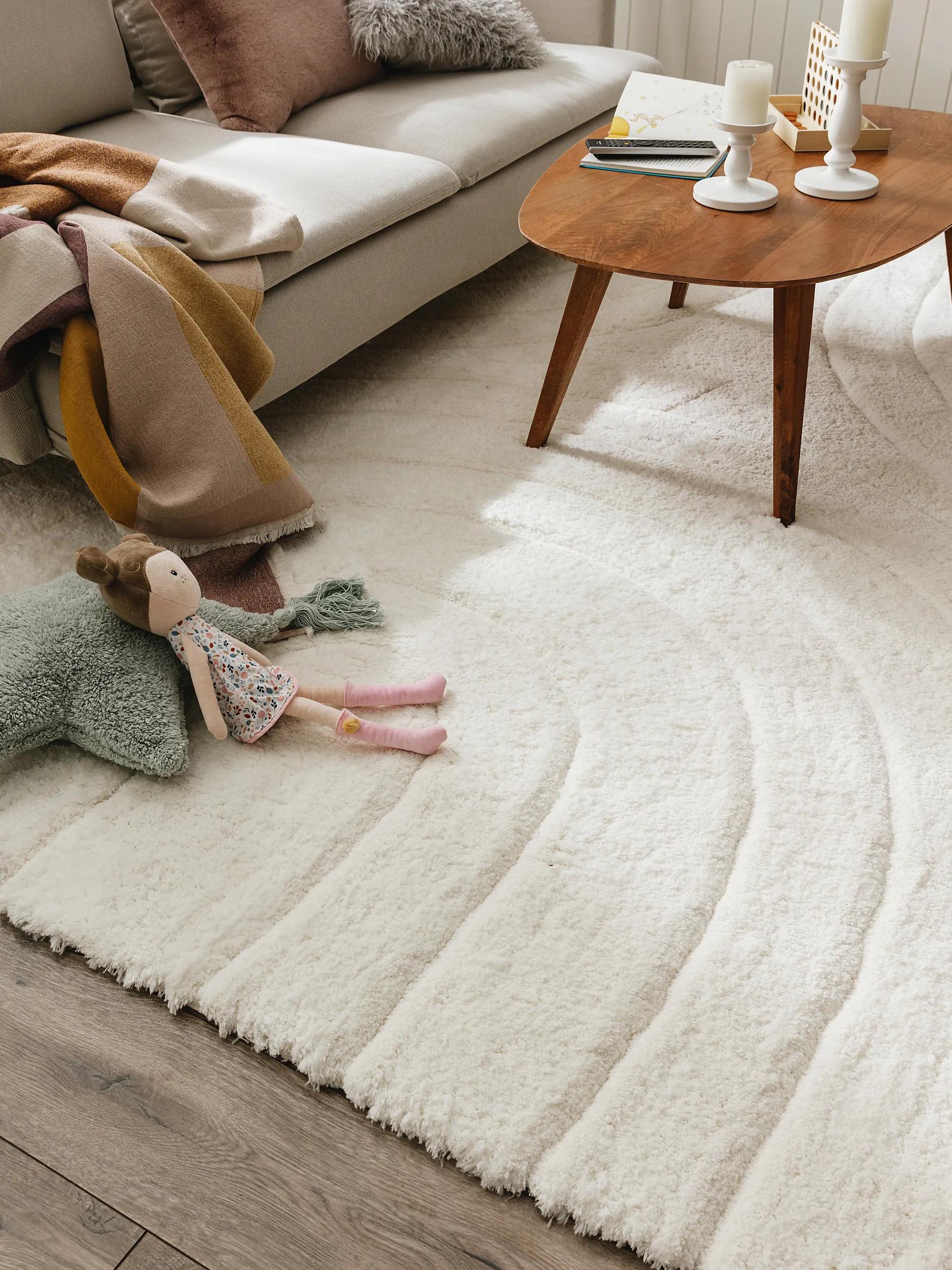 Shaggy rug Emy Cream