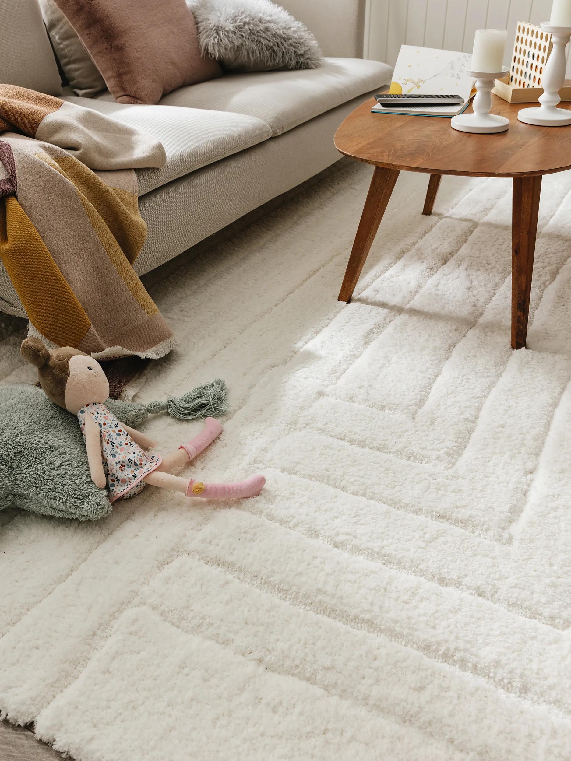 Shaggy rug Emy Cream