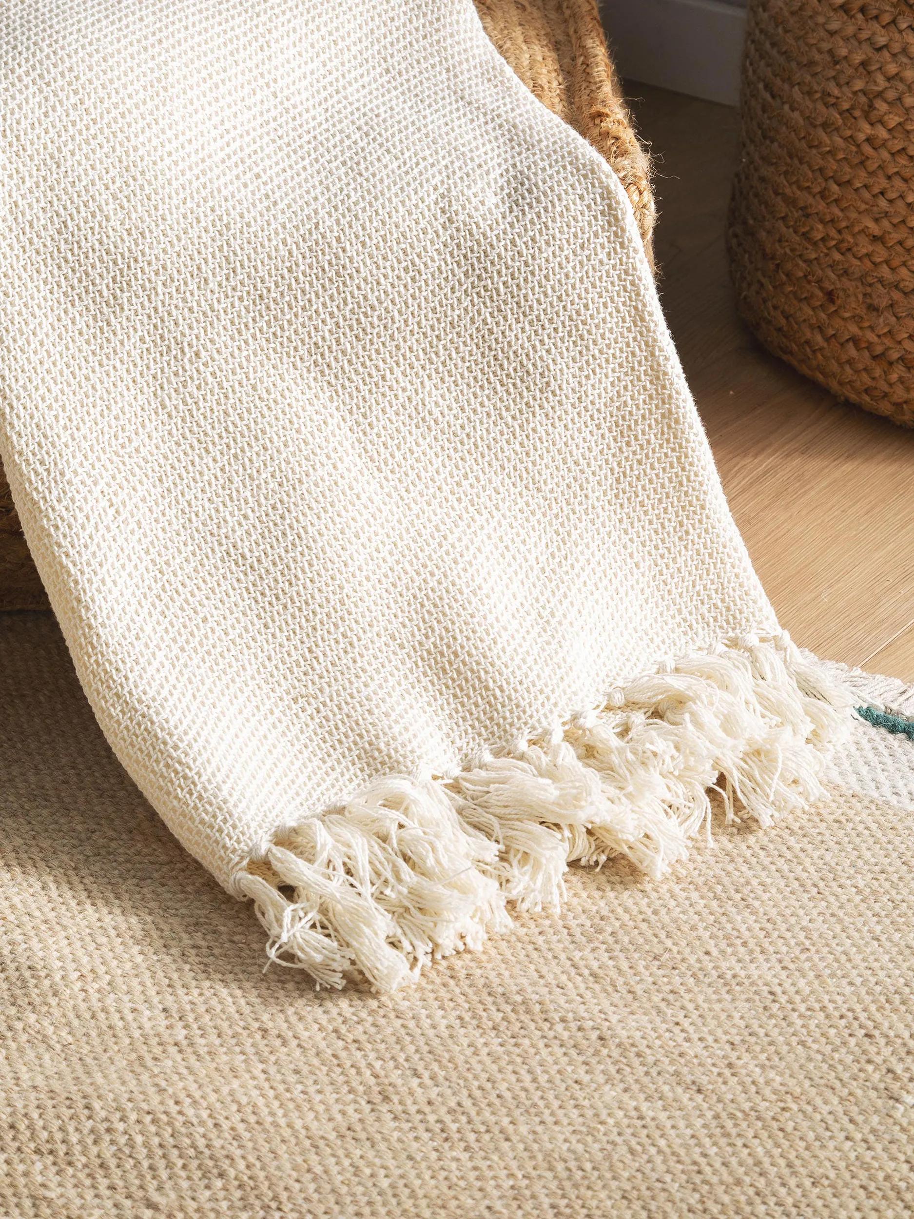 Cotton blanket Ezra Ivory