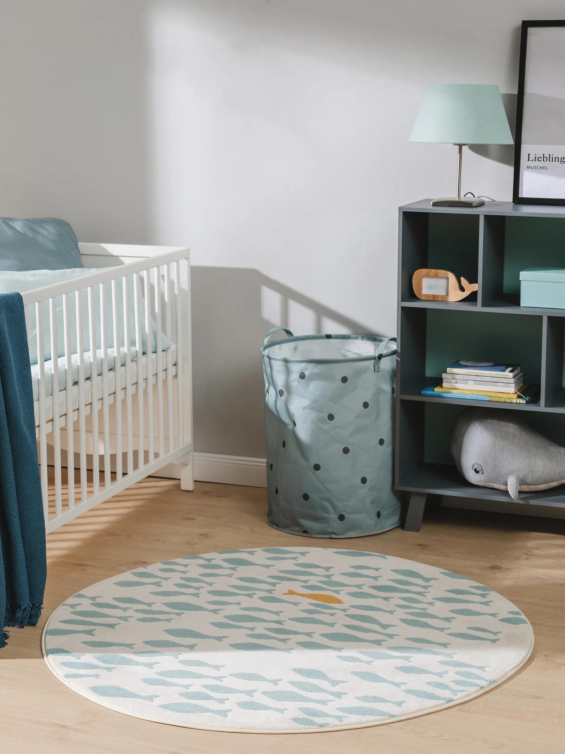 Alfombra infantil Fabius Beige/Azul