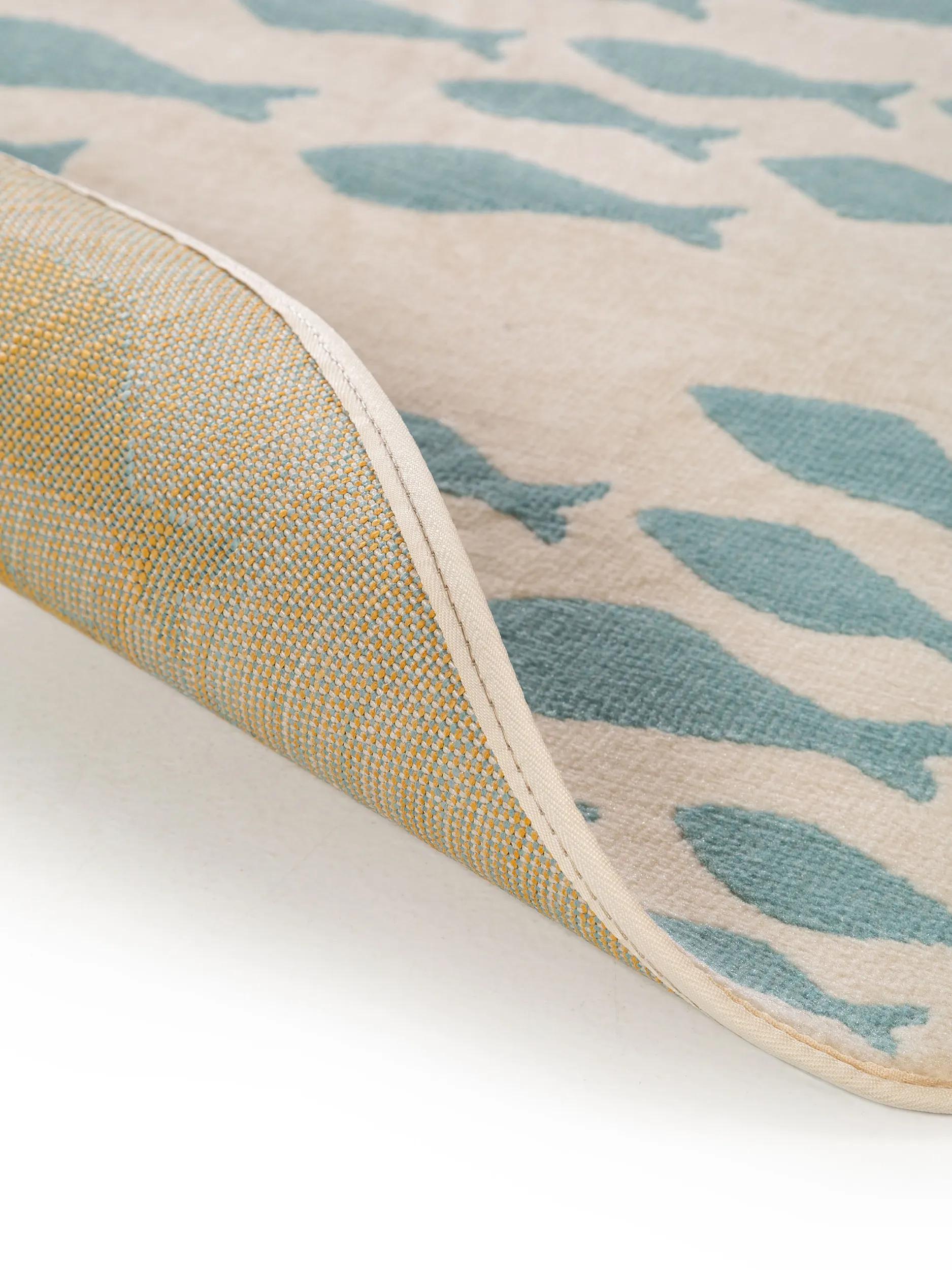 Alfombra infantil Fabius Beige/Azul