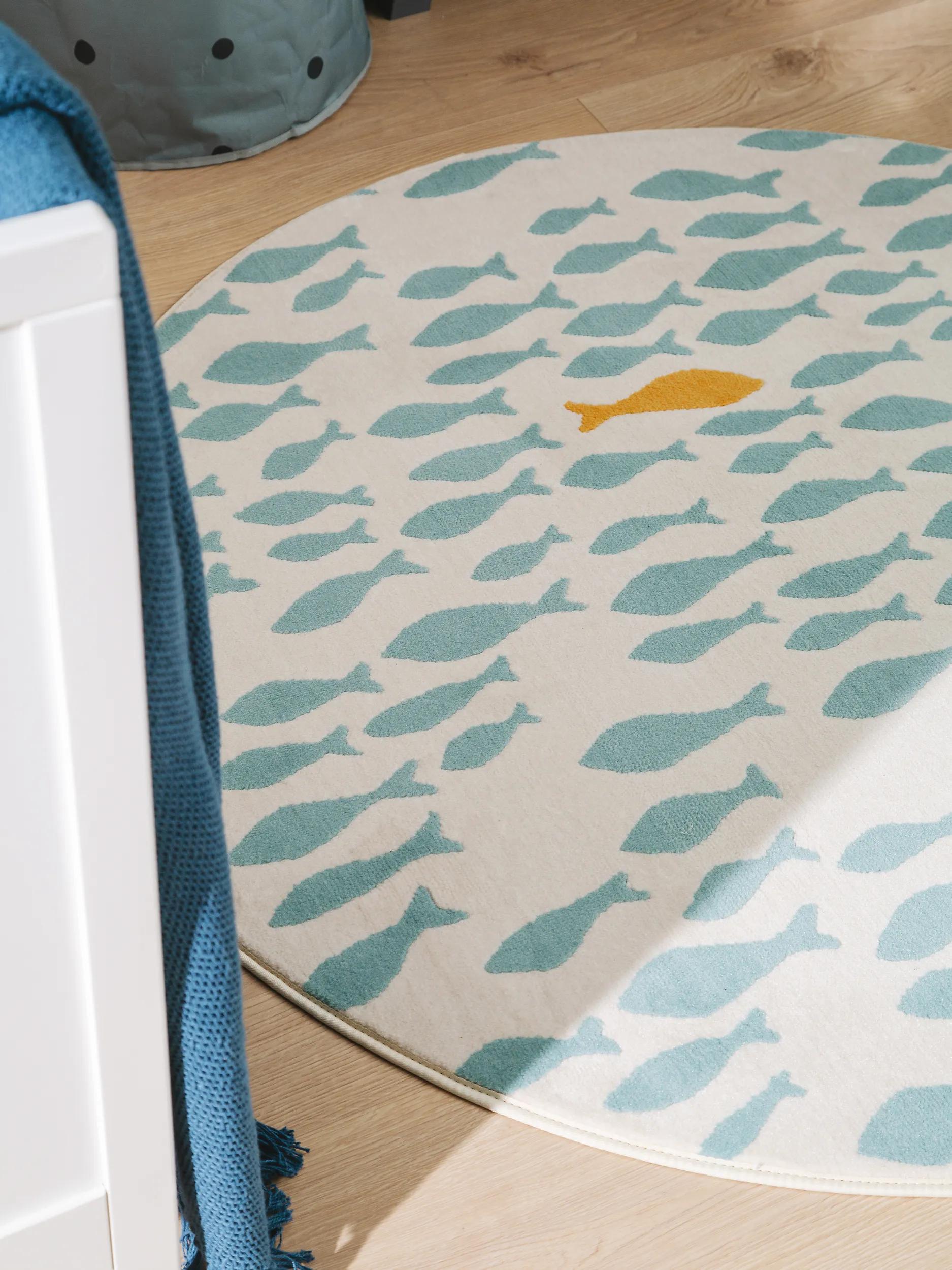 Alfombra infantil Fabius Beige/Azul