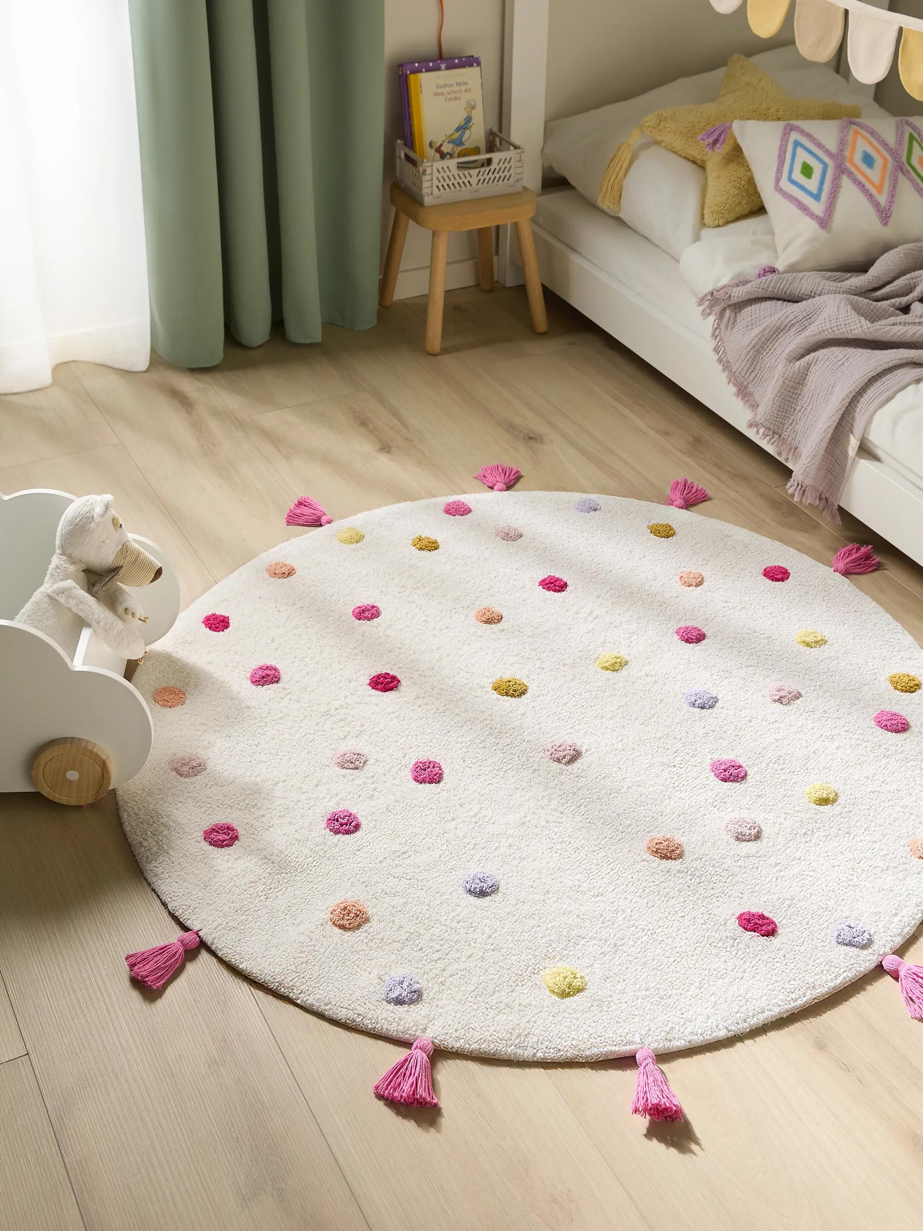 Washable Kid´s Rug Fiete Multicolour/Pink