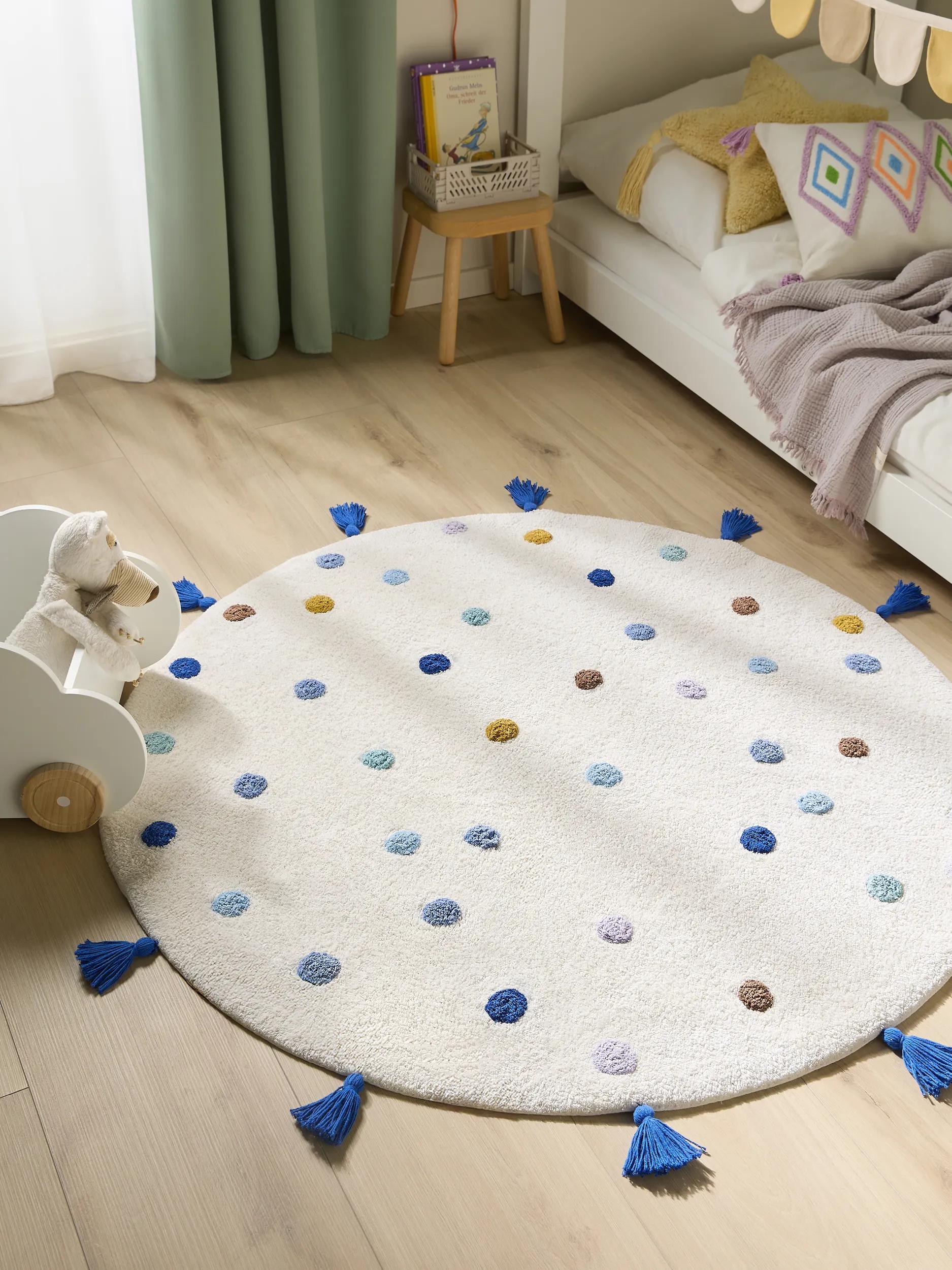 Washable Kid´s Rug Fiete Multicolour/Blue