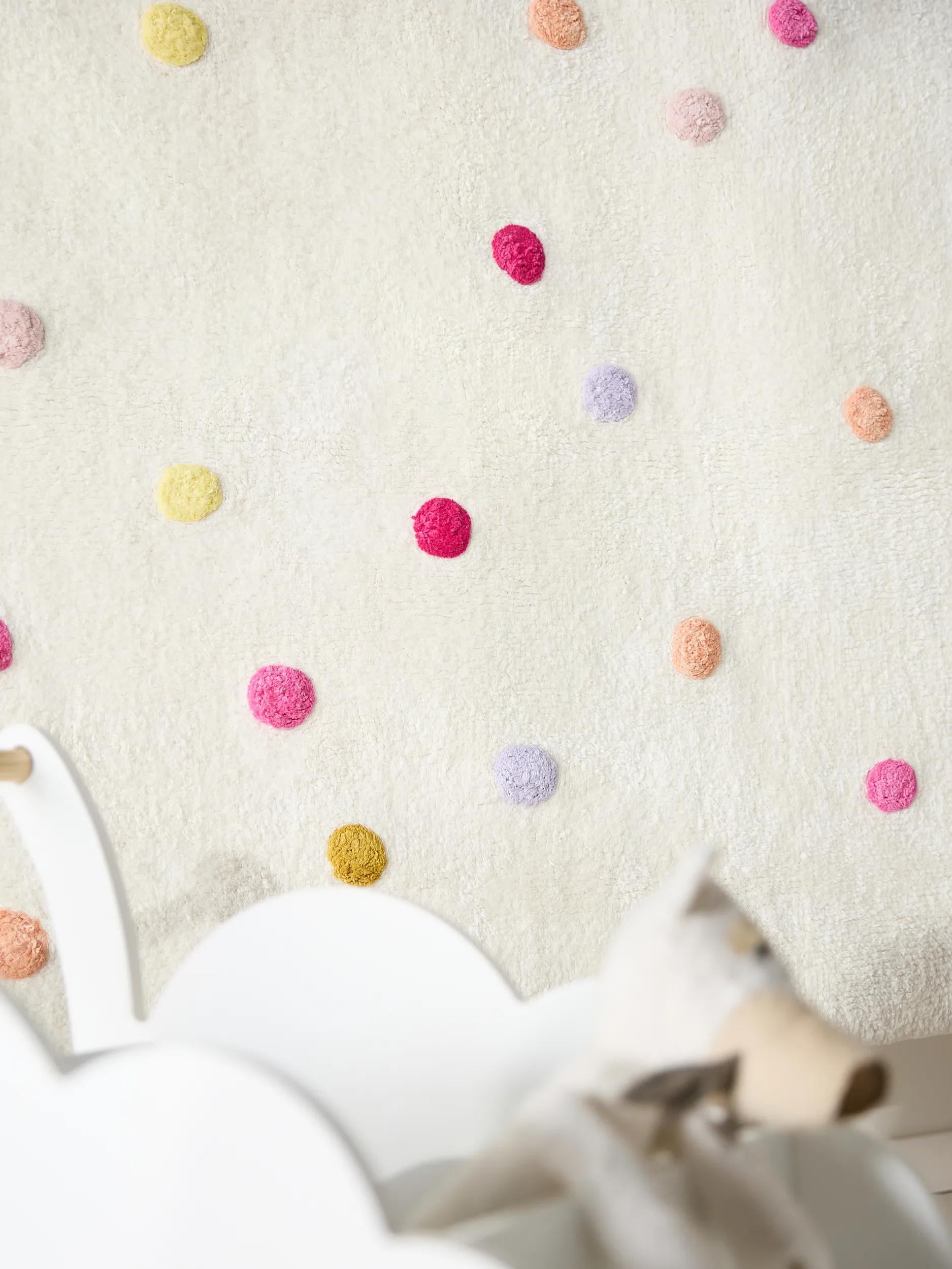 Washable Kid´s Rug Fiete Multicolour/Pink