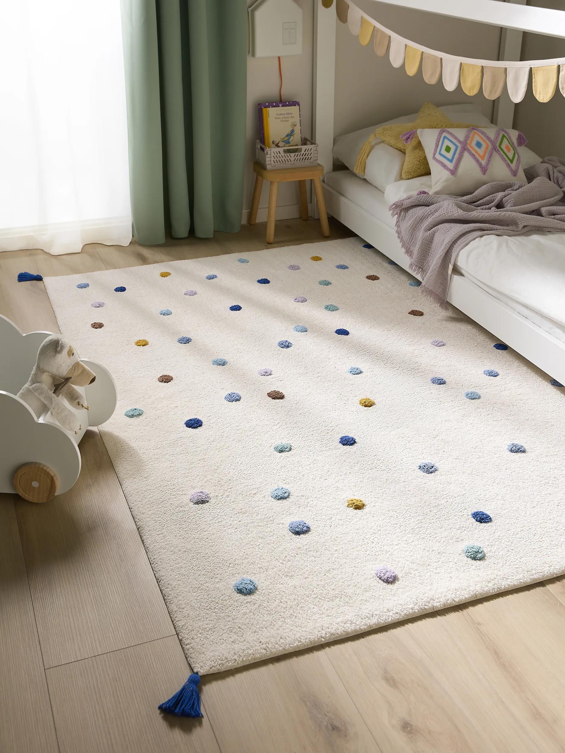 Washable Kid´s Rug Fiete Multicolour/Blue