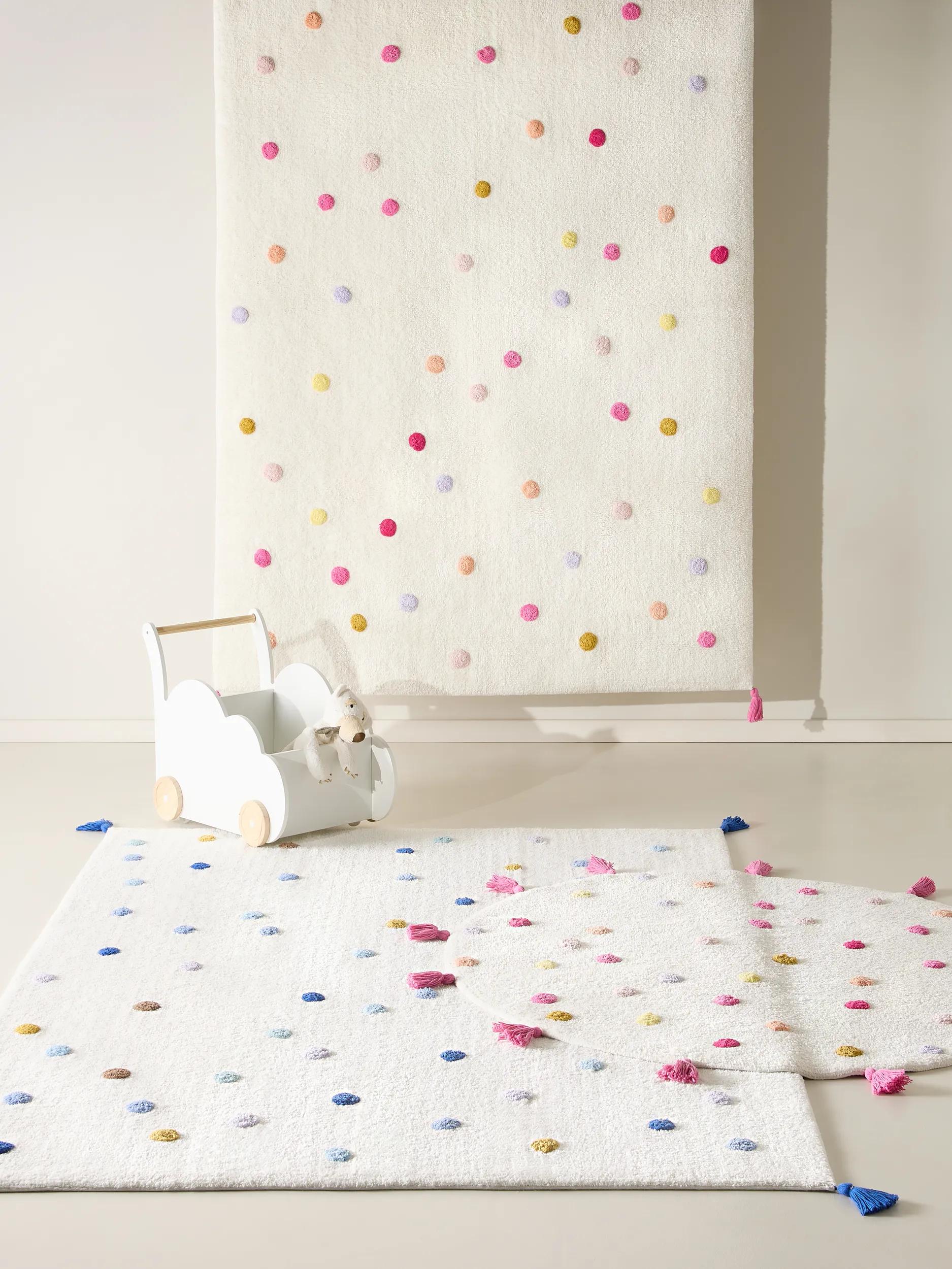 Washable Kid´s Rug Fiete Multicolour/Pink