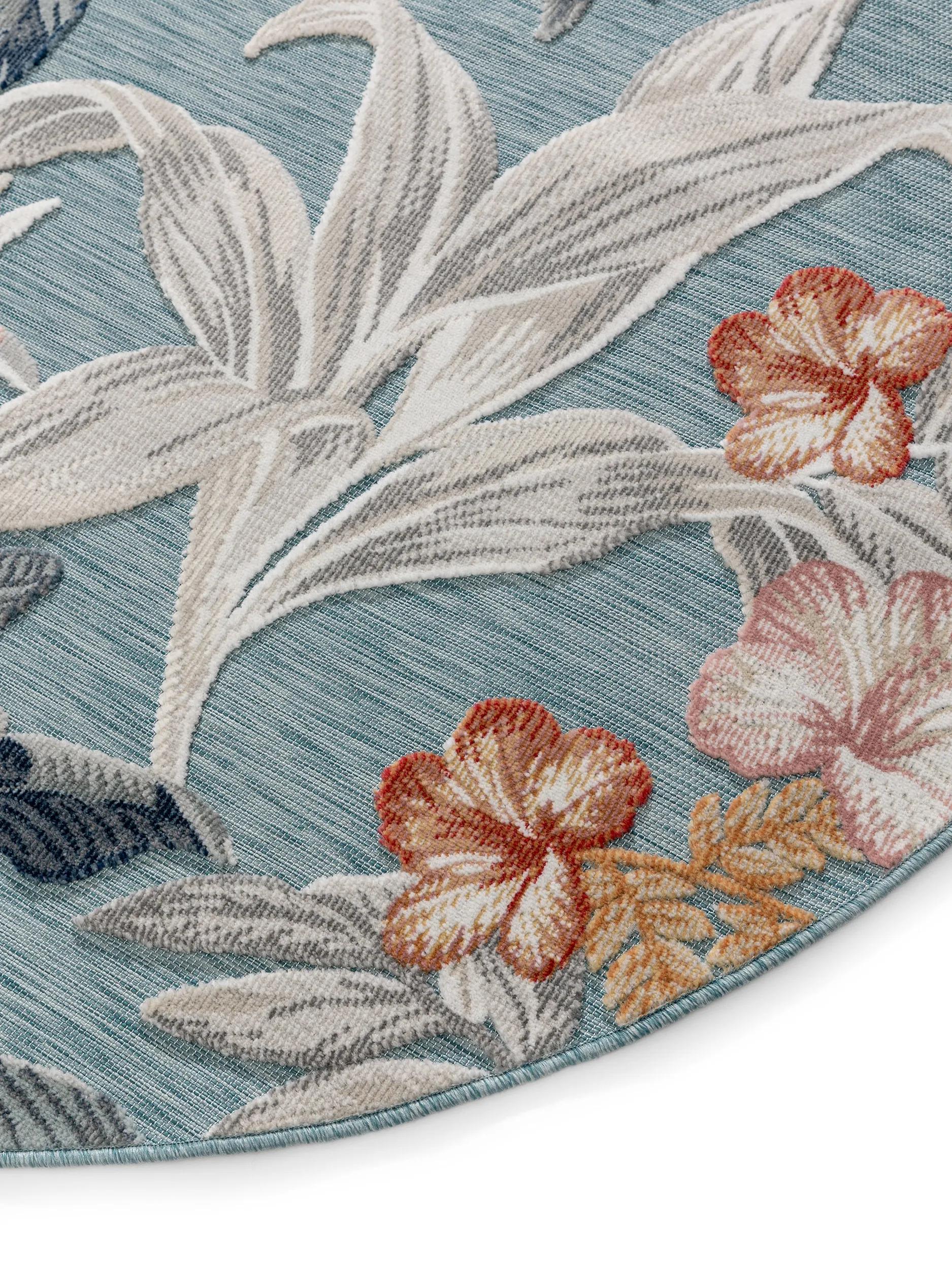 Alfombra para interior y exterior Flora multicolor