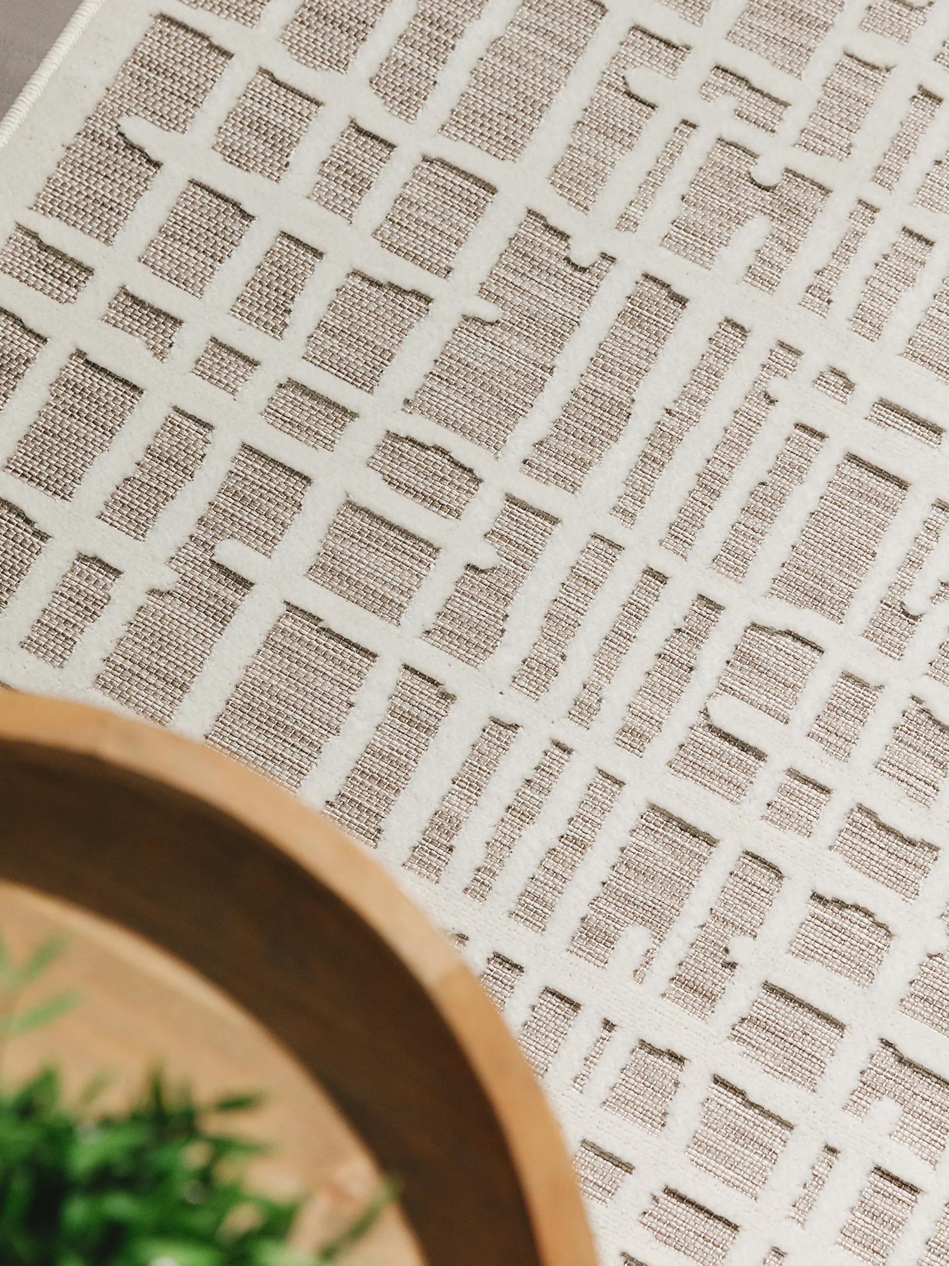 In- & Outdoor Runner Flora Grey