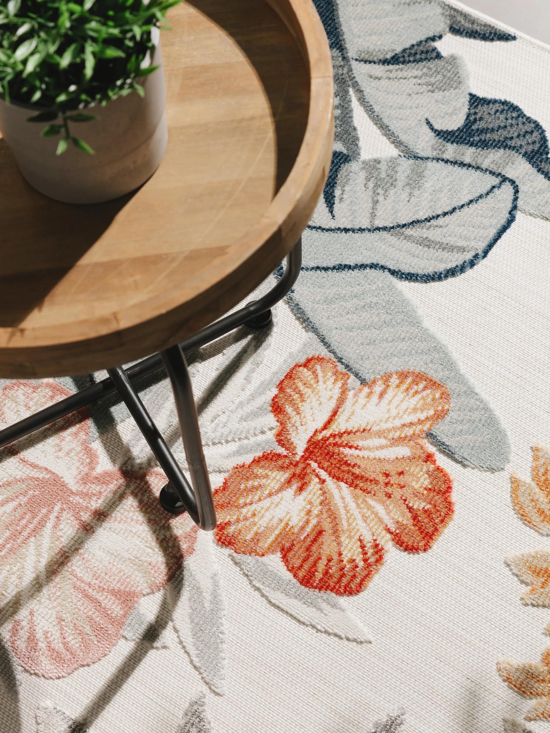 Alfombra para interior y exterior Flora multicolor