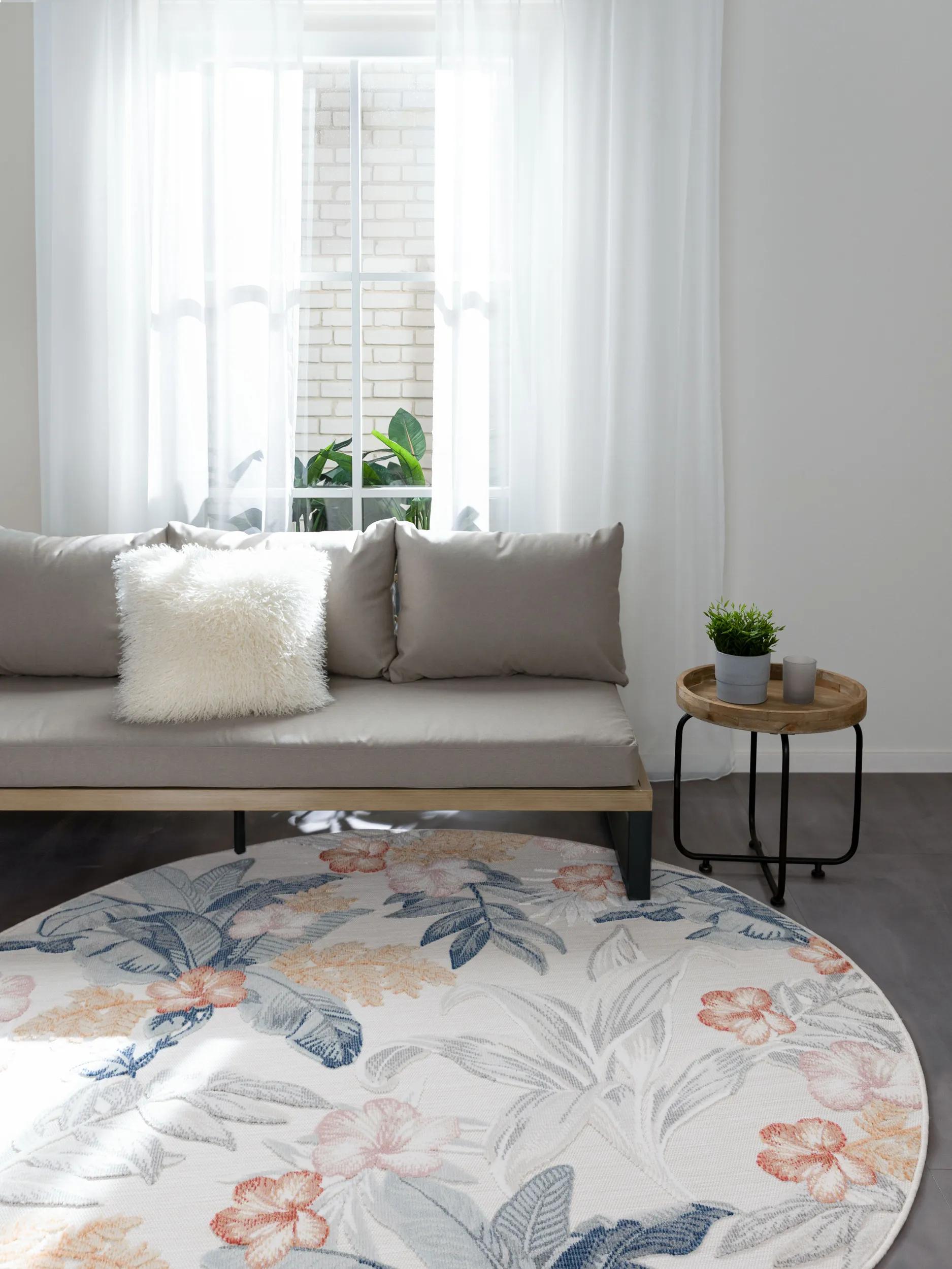 Alfombra para interior y exterior Flora multicolor