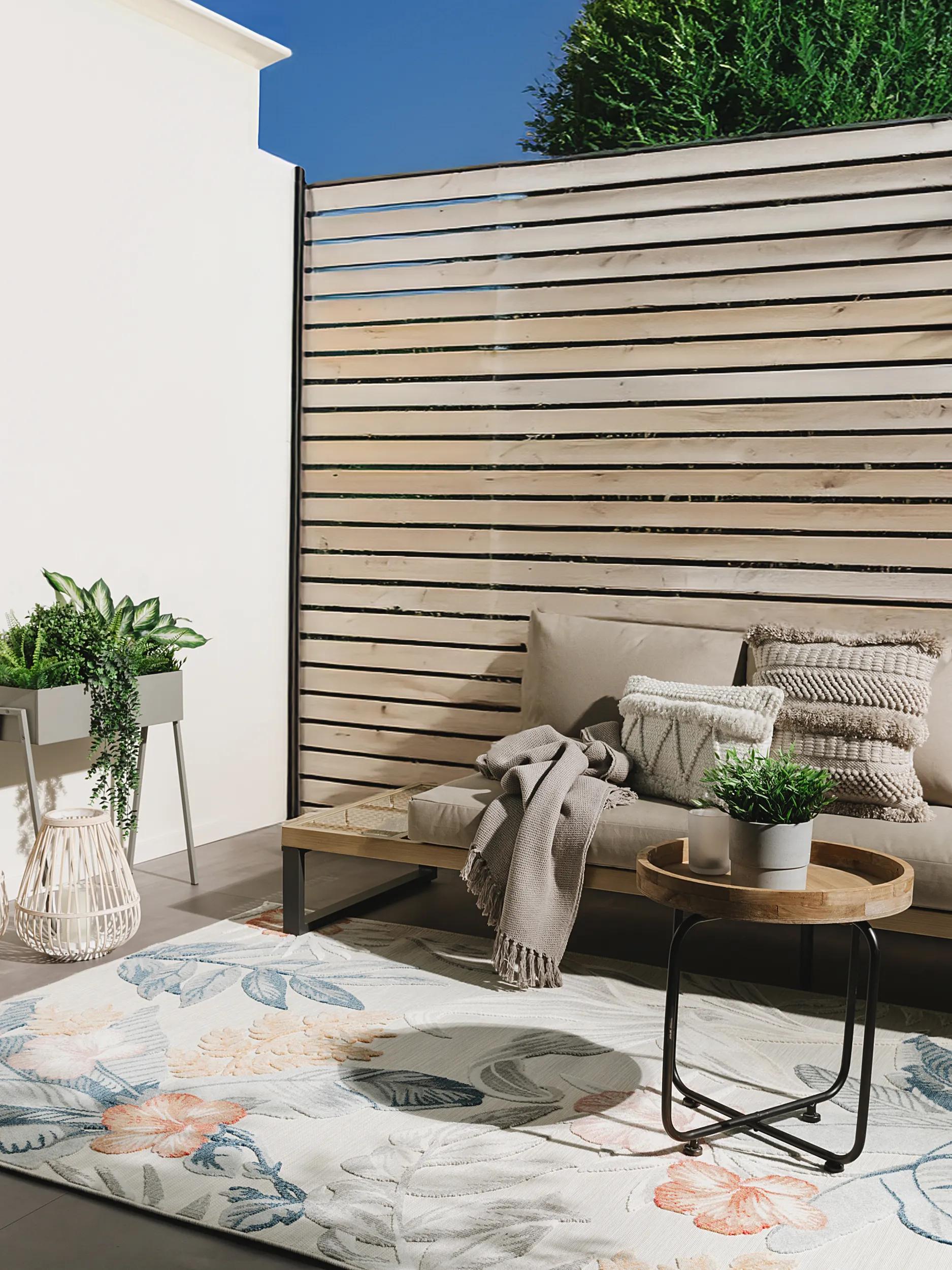 Alfombra para interior y exterior Flora multicolor