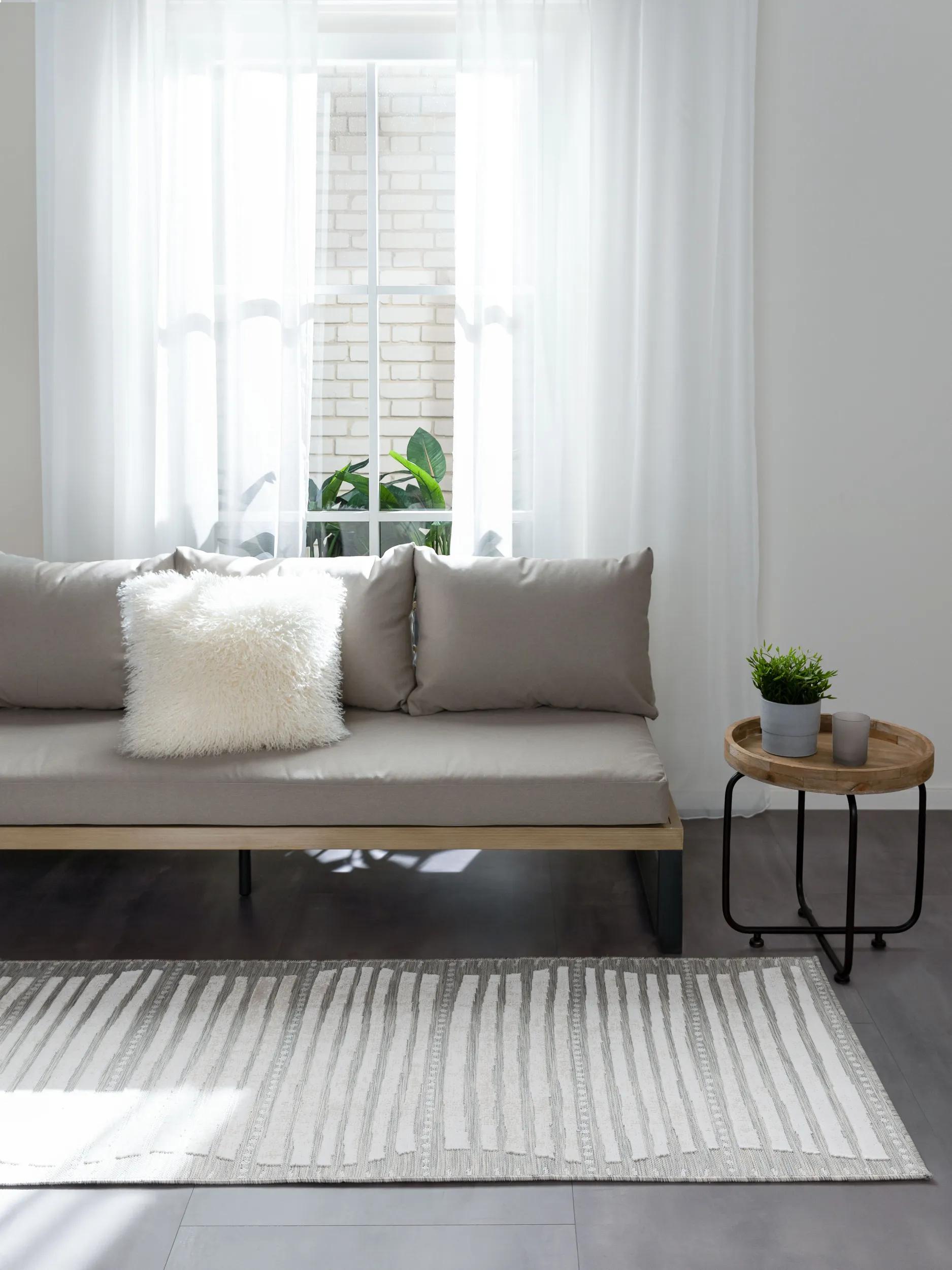 In- & Outdoor Runner Flora Grey