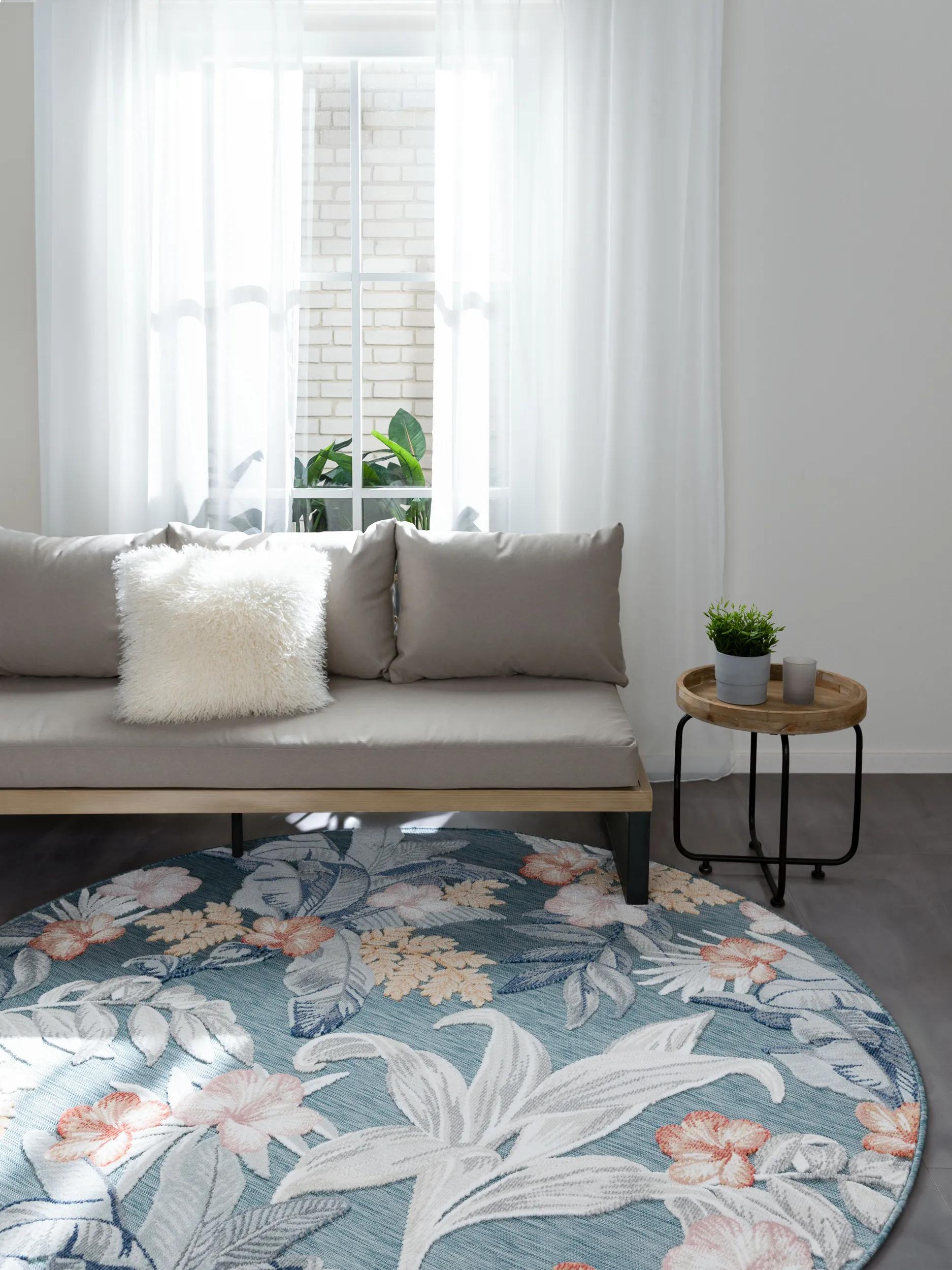 Alfombra para interior y exterior Flora multicolor