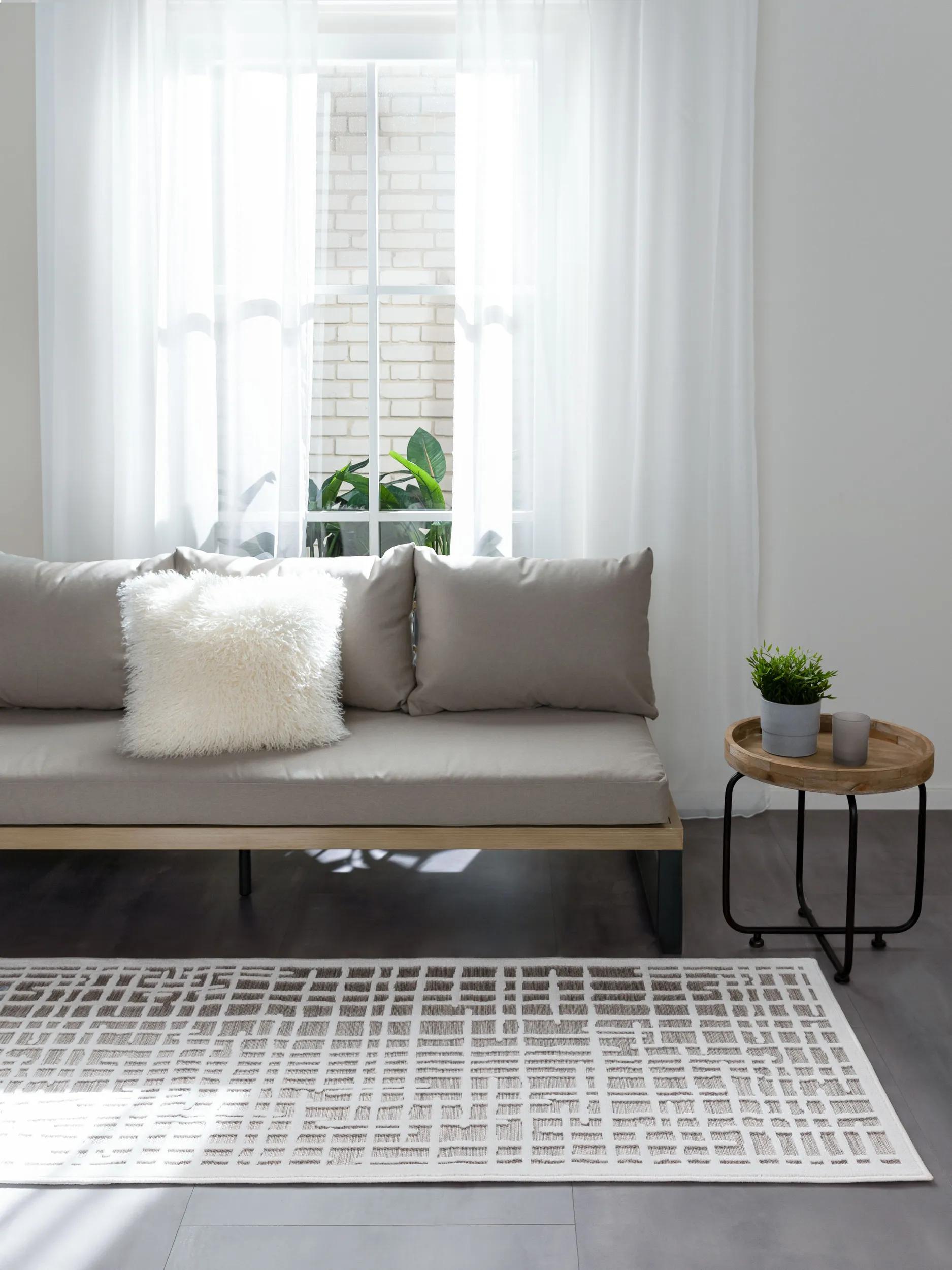 In- & Outdoor Runner Flora Grey