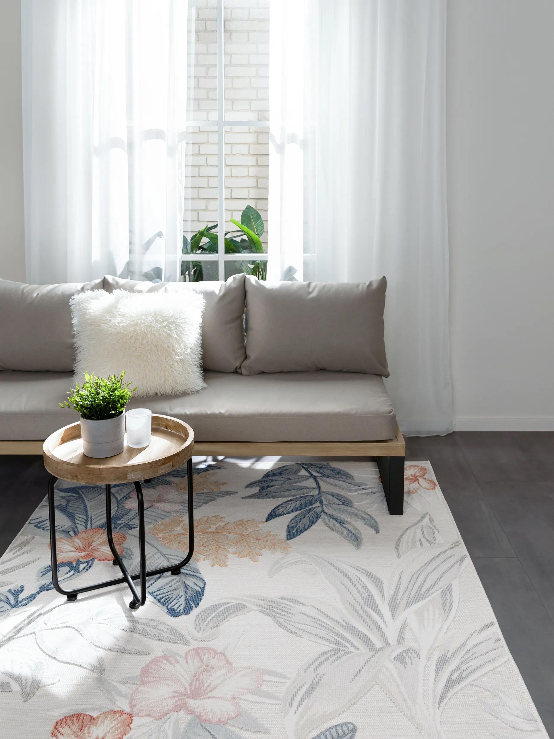 Alfombra para interior y exterior Flora multicolor