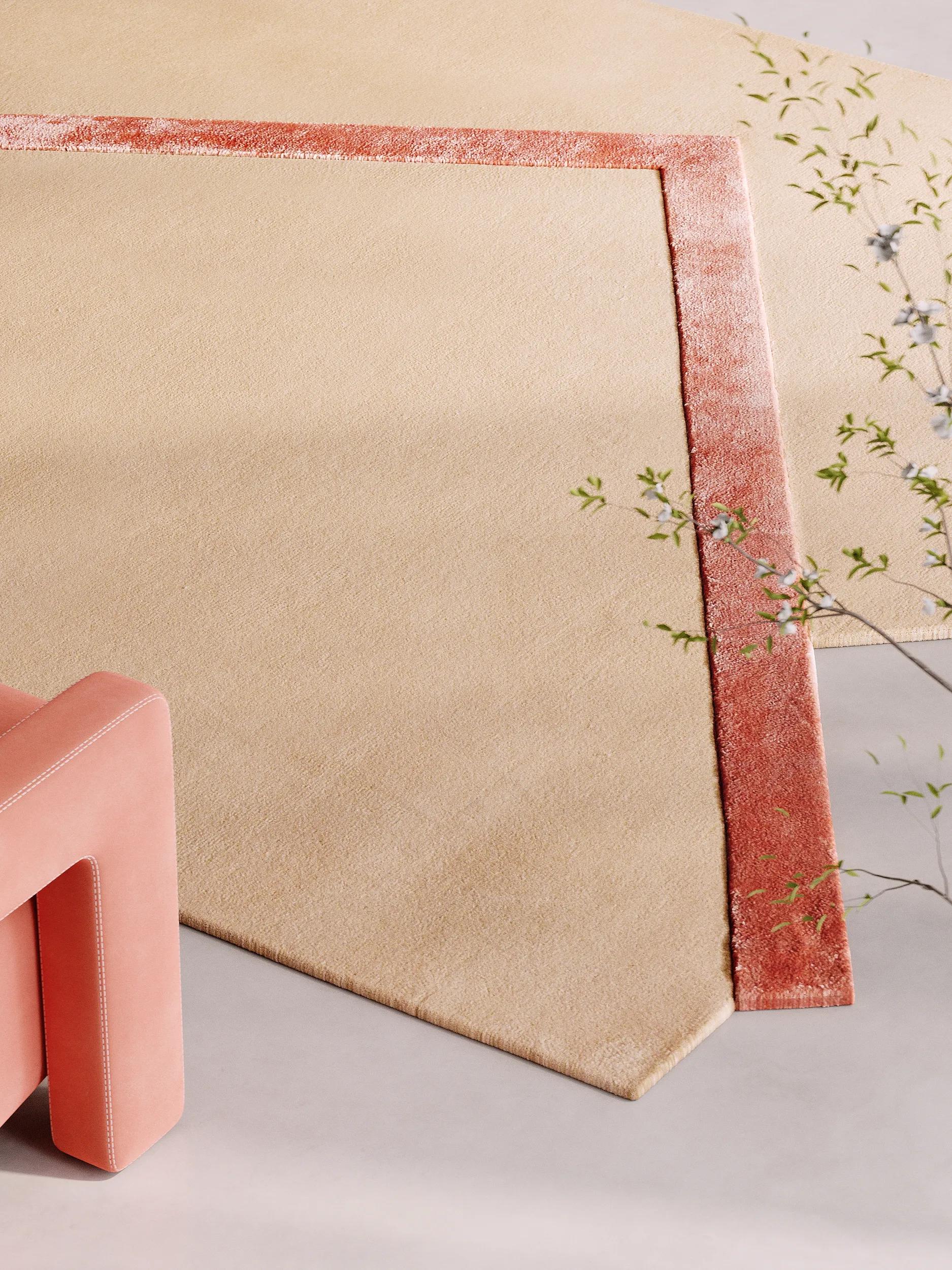 Alfombra Plegable Beige/Naranja