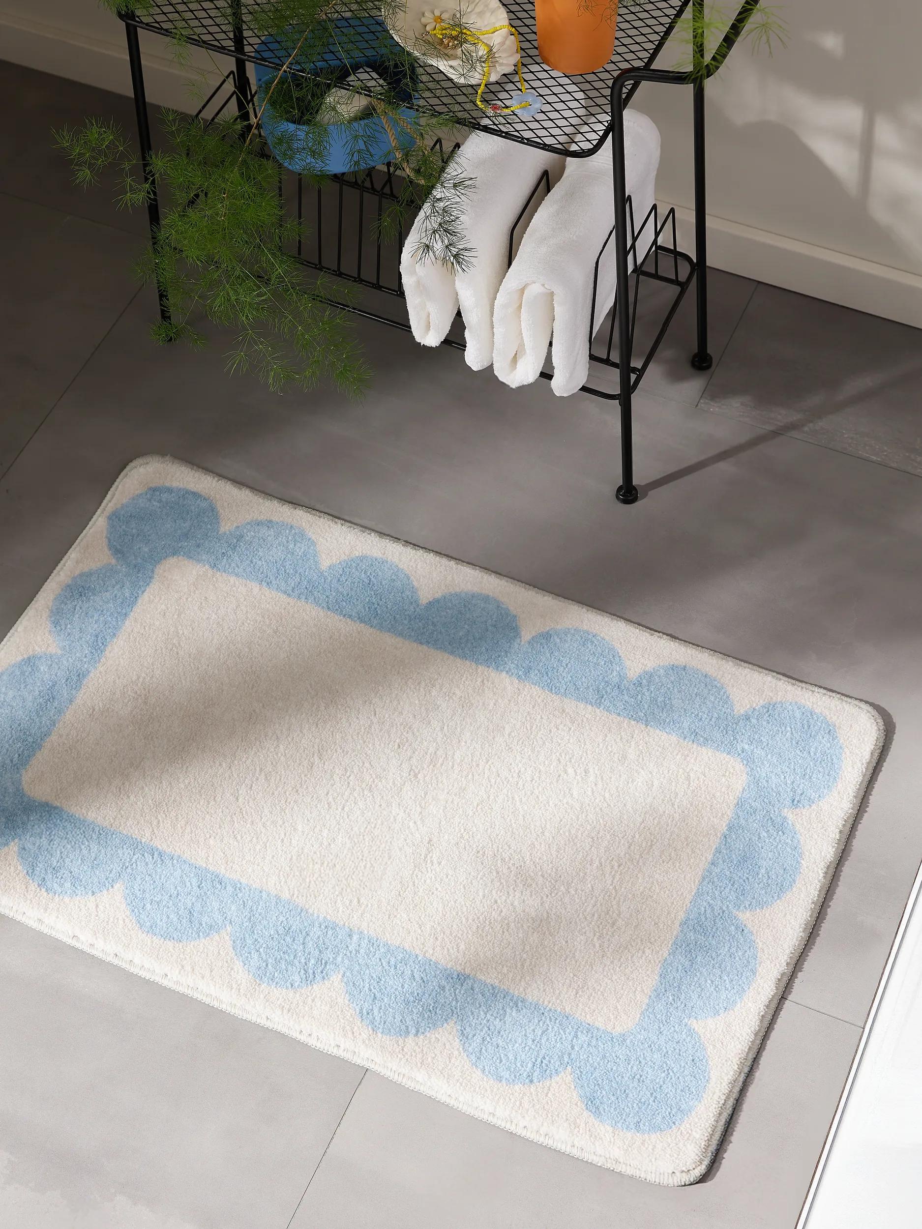 Bath Rug Frame Blue