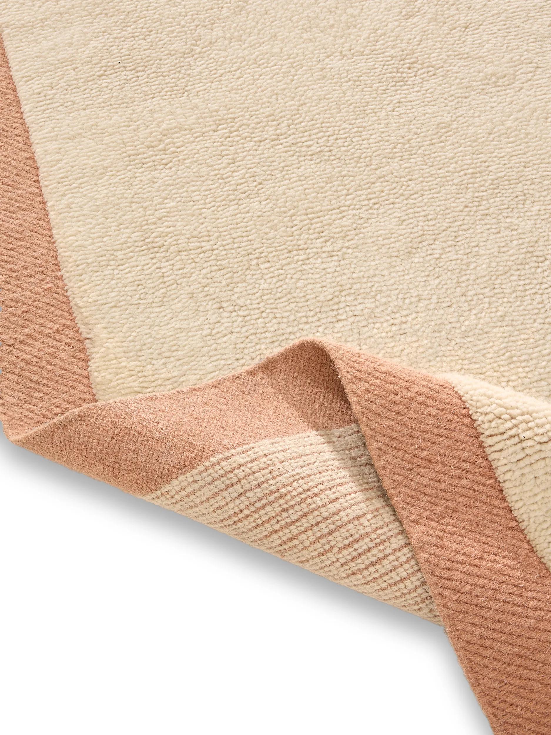 Wollteppich Franco Creme/Rose