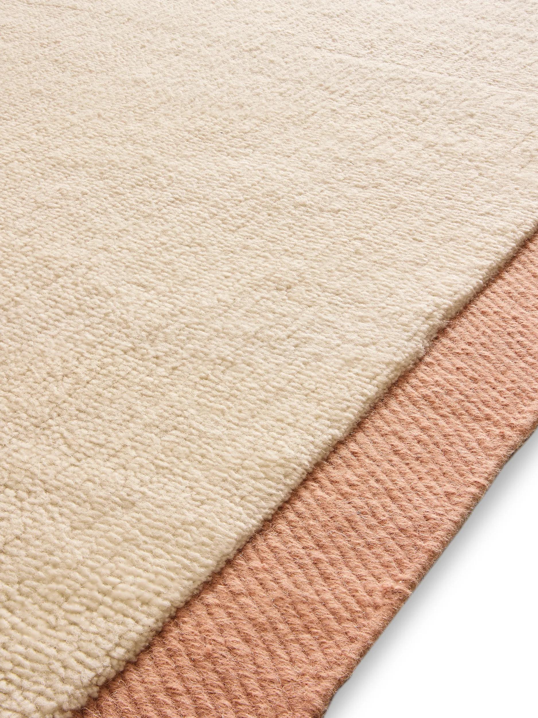 Wollteppich Franco Creme/Rose