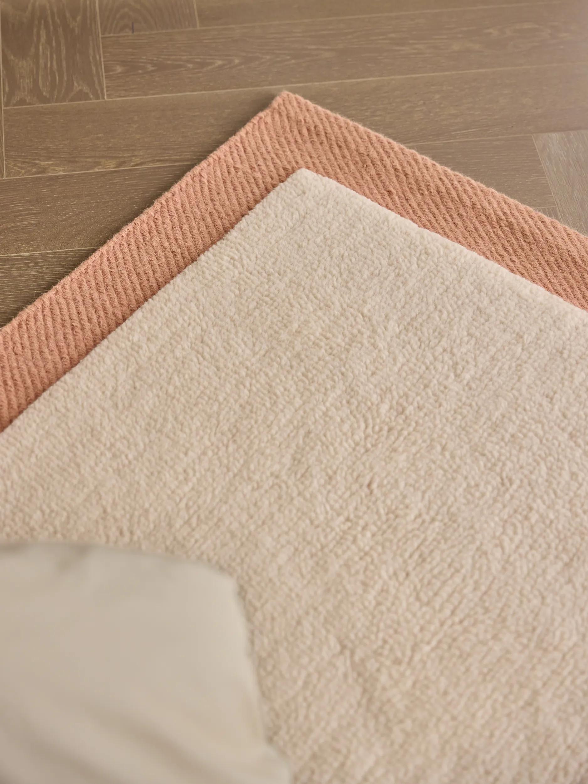 Wollteppich Franco Creme/Rose