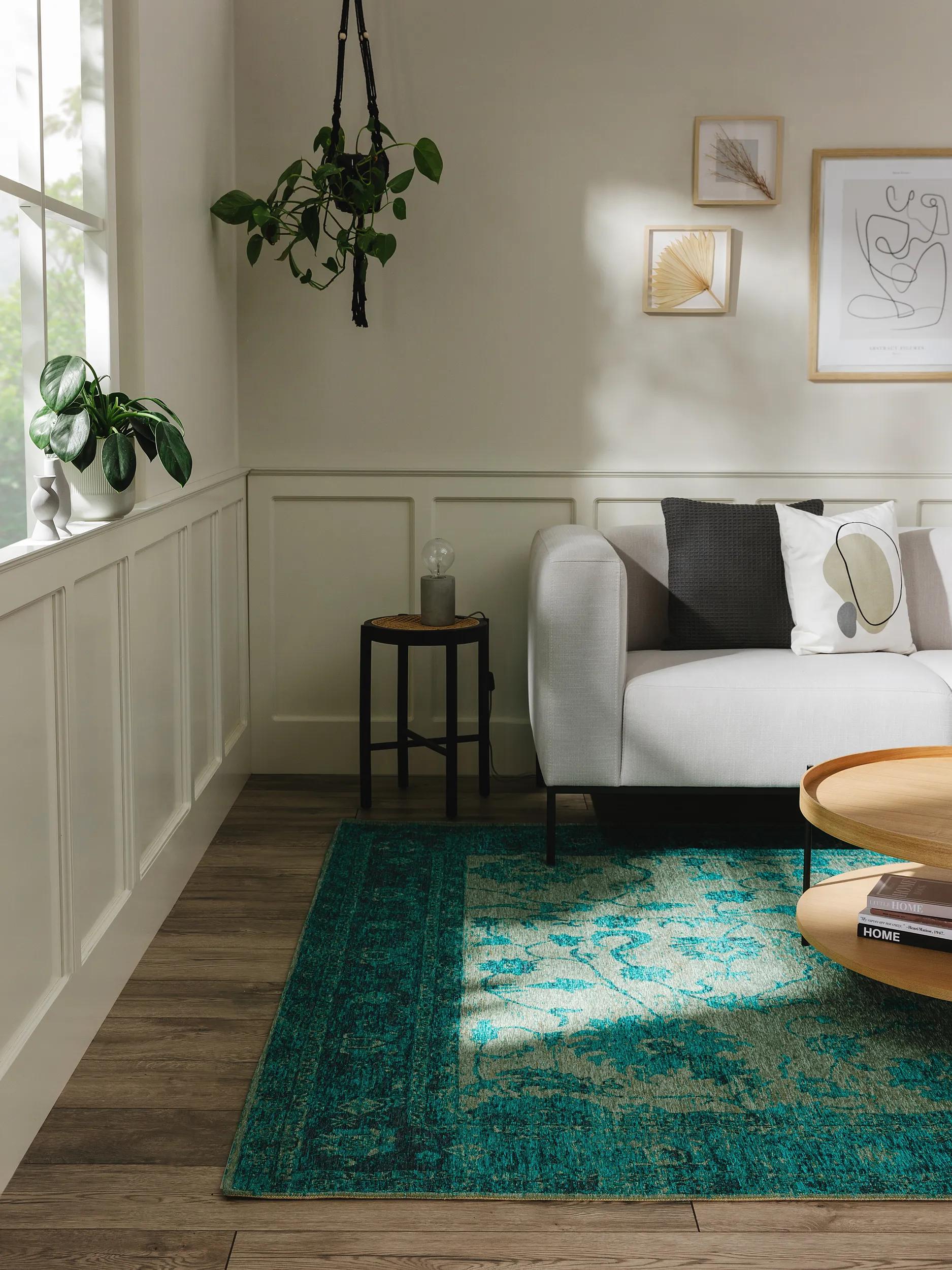 Flat Weave Rug Frencie Turquoise