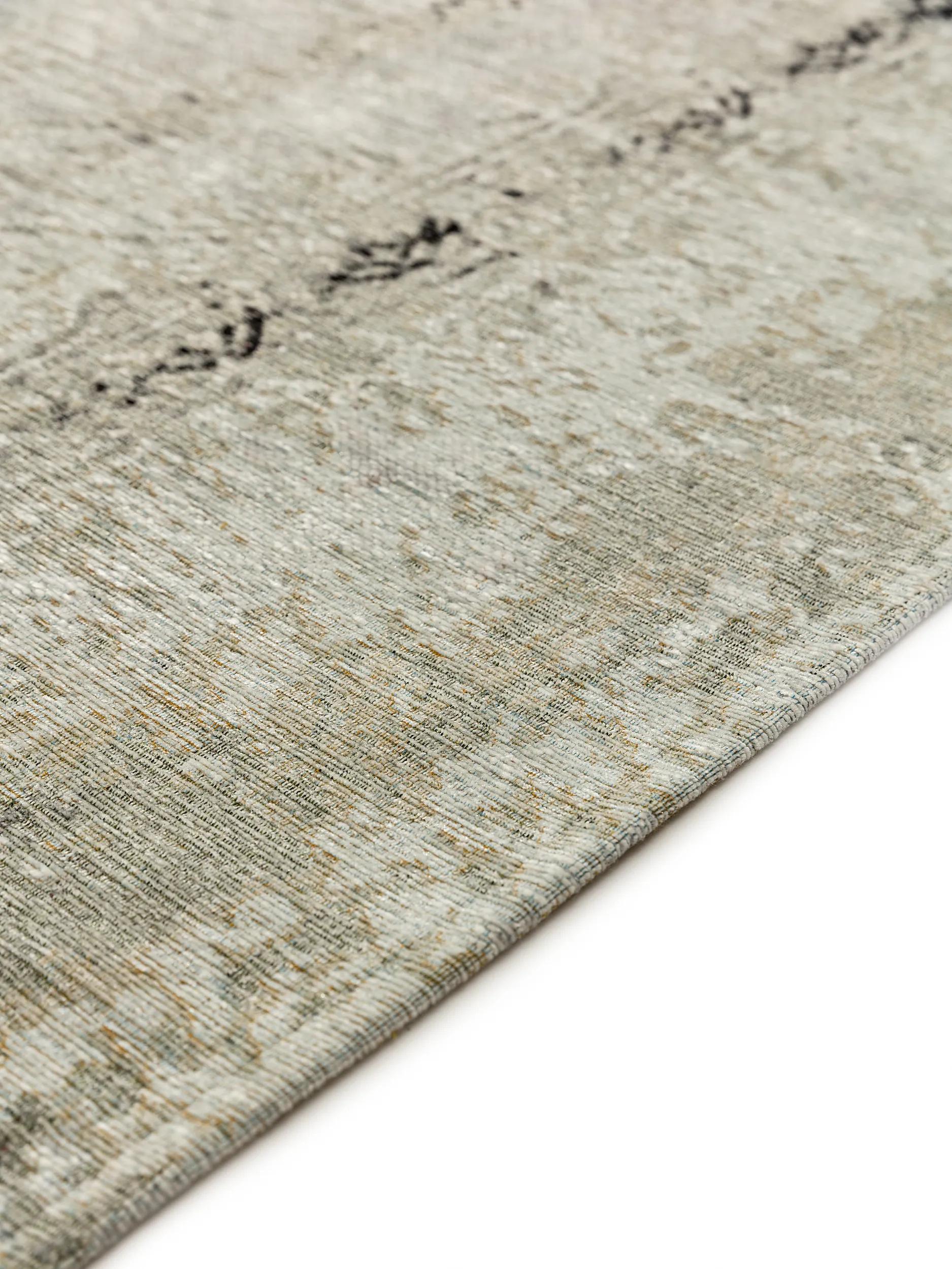 Tapis à tissage plat Frencie Noir/Gris