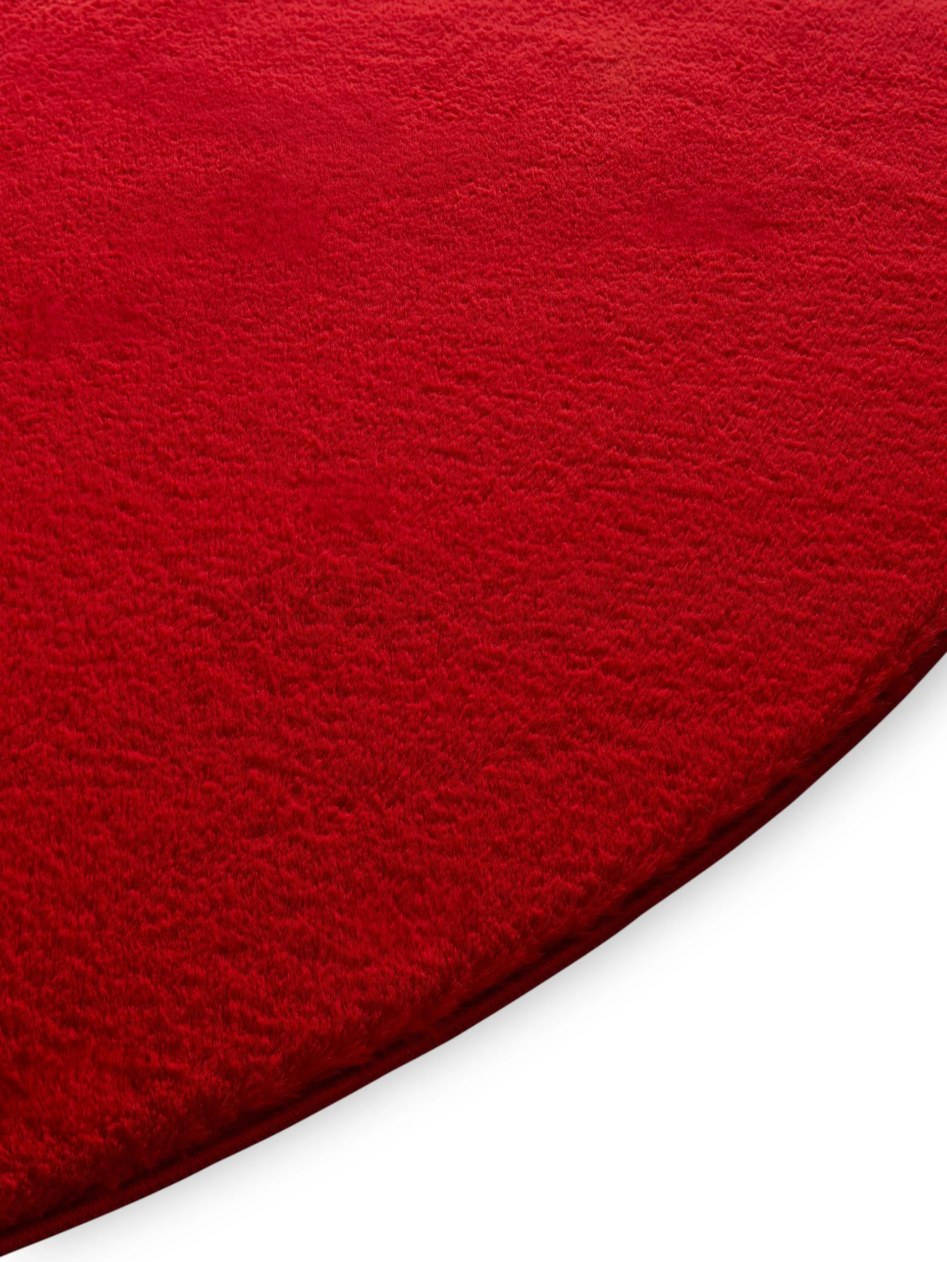 Faux Fur Rug Furry Red