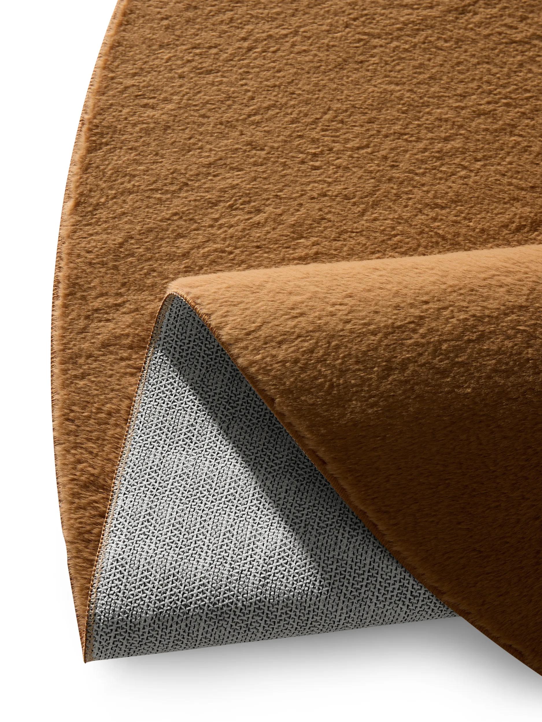 Faux Fur Rug Furry Light Brown