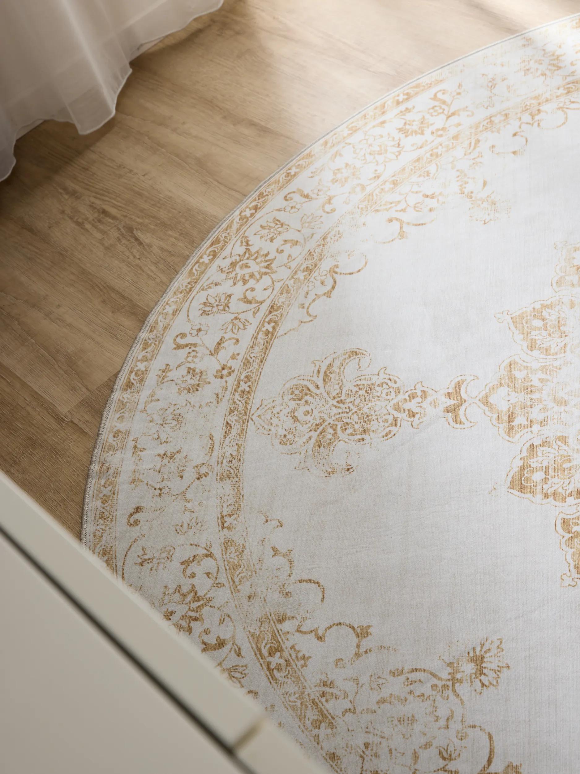 Washable Rug George Cream/Yellow